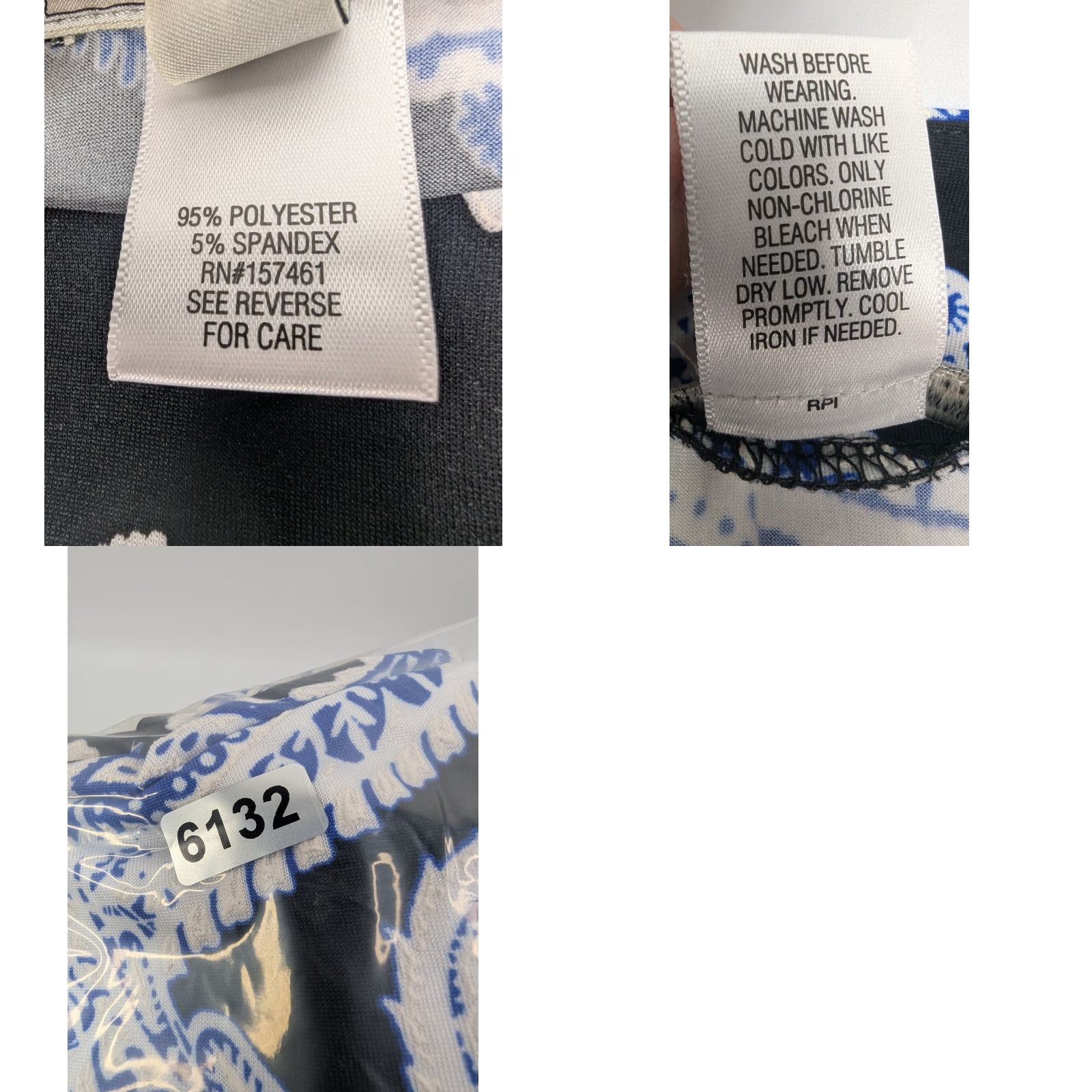 Vintage Dana Buchman Dress Sleeveless A-Line Casual Large Blue Paisley Print Knee Length Women Size L / US 10 / IT 46 - 8 Thumbnail