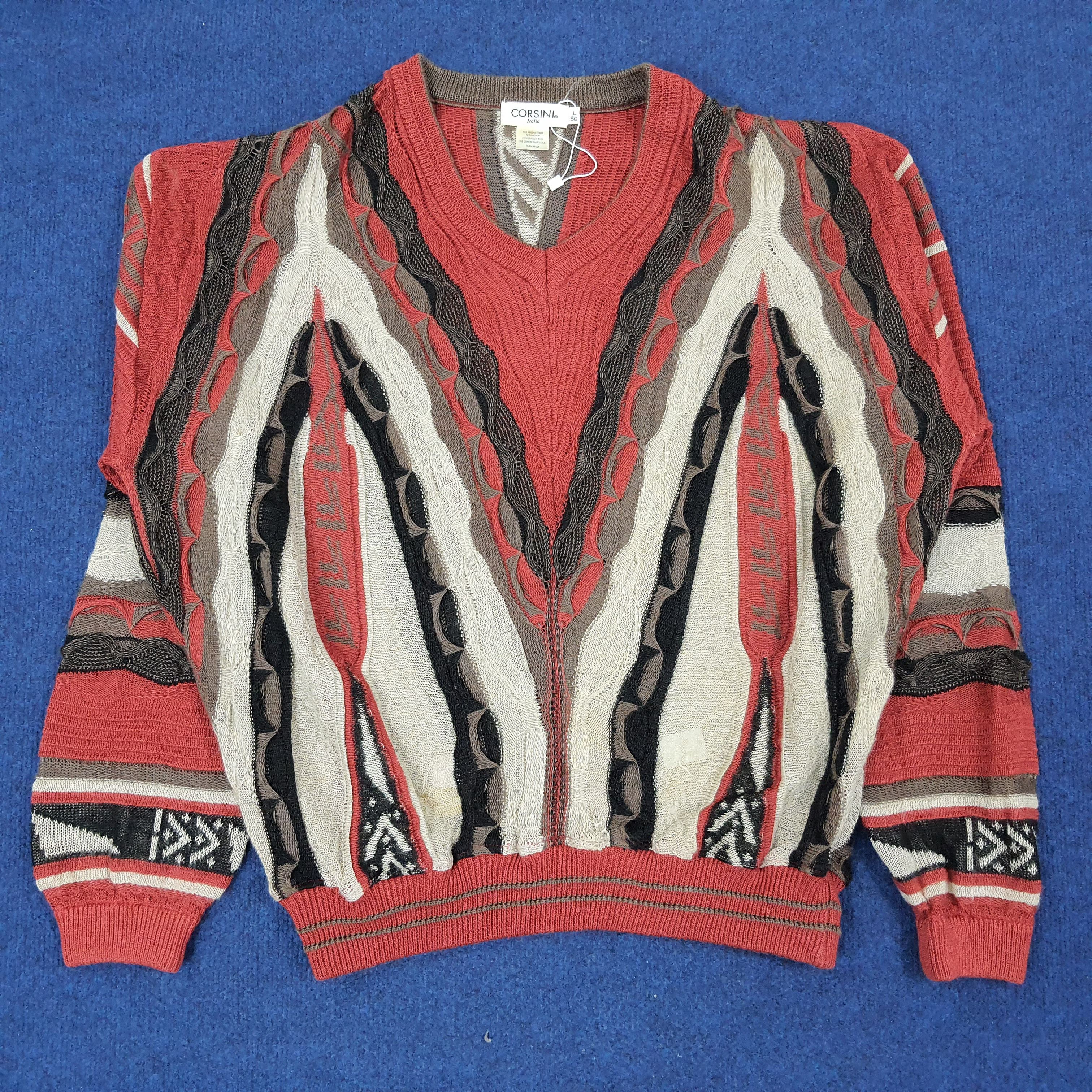 Other Vintage CORSINI Italia Designer Sweatshirt C240N16 Size US L / EU 52-54 / 3 - 1 Thumbnail