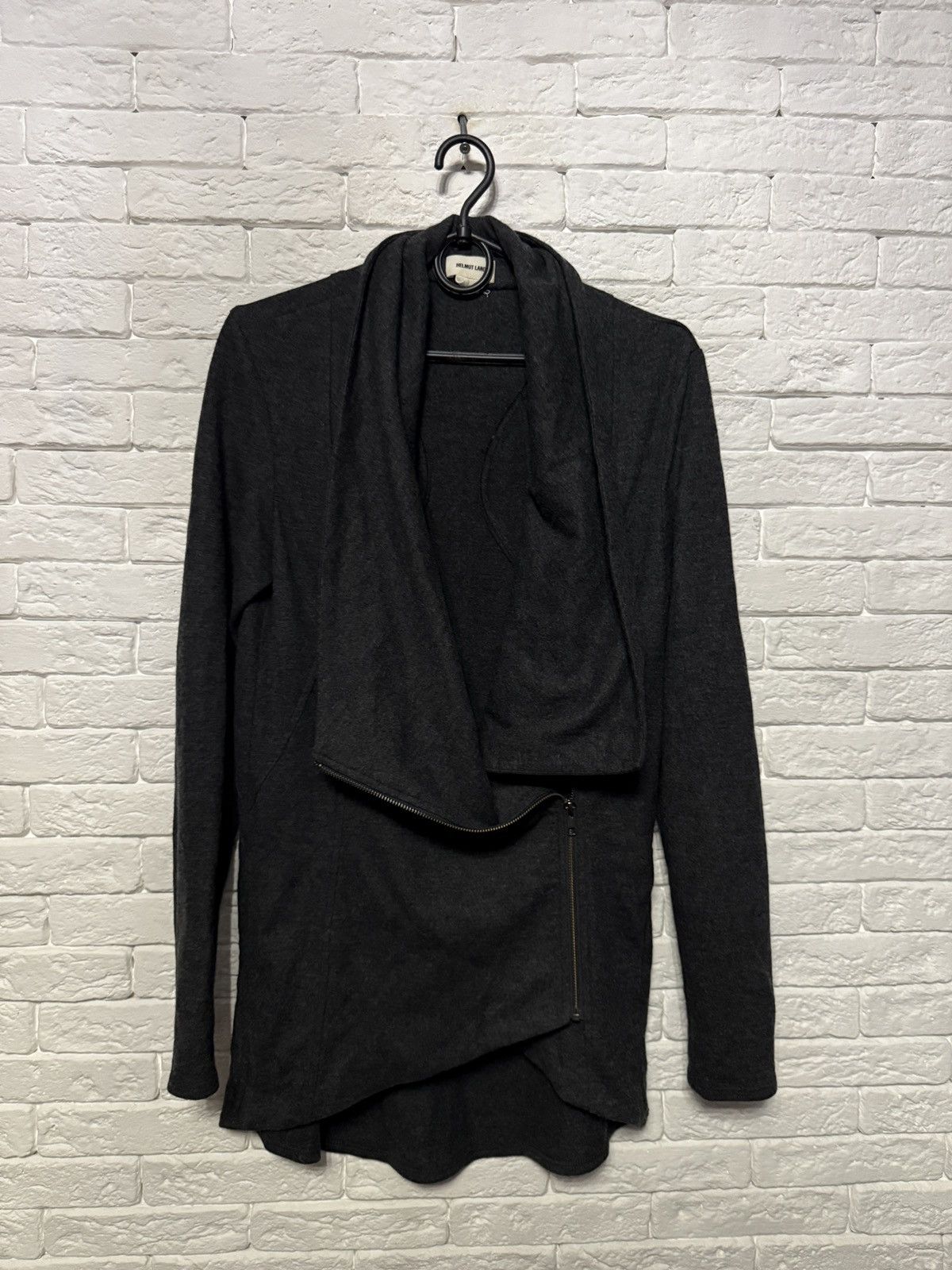 Helmut Lang Helmut Lang Wool Draped Asymmetric Zip Cardigan Jacket USA Size L / US 10 / IT 46 - 3 Thumbnail