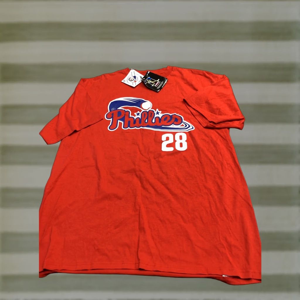MLB VINTAGE MLB Merchandise Jason Werth Phillies Jersey Shirt XL Red Crew Neck Short Sleeve Mens Classic Fit Gift Size US XL / EU 56 / 4 - 1 Thumbnail