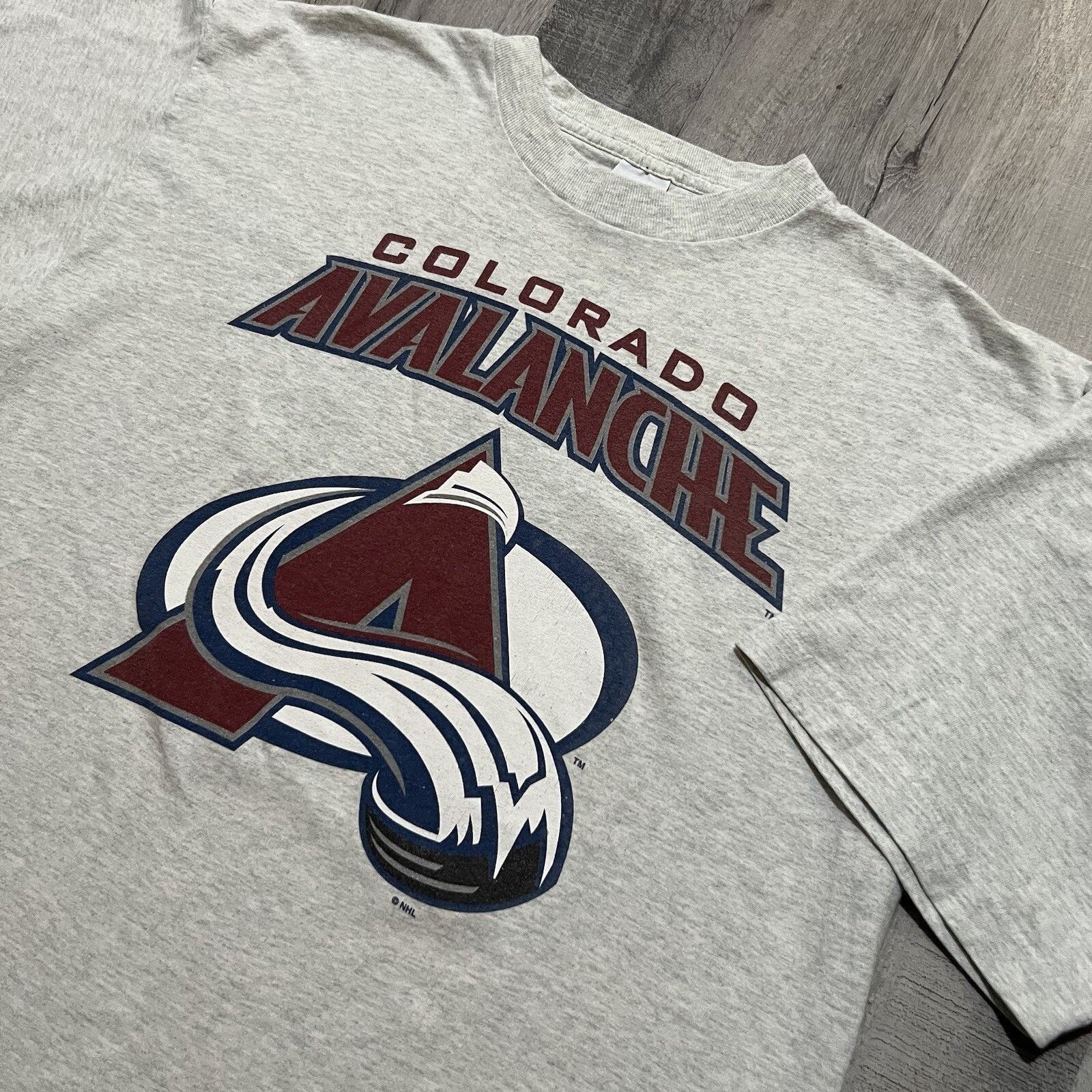 Salem Sportswear VTG Colorado Avalanche T Shirt Big Logo Grey NHL Hockey XL Size US XL / EU 56 / 4 - 3 Thumbnail