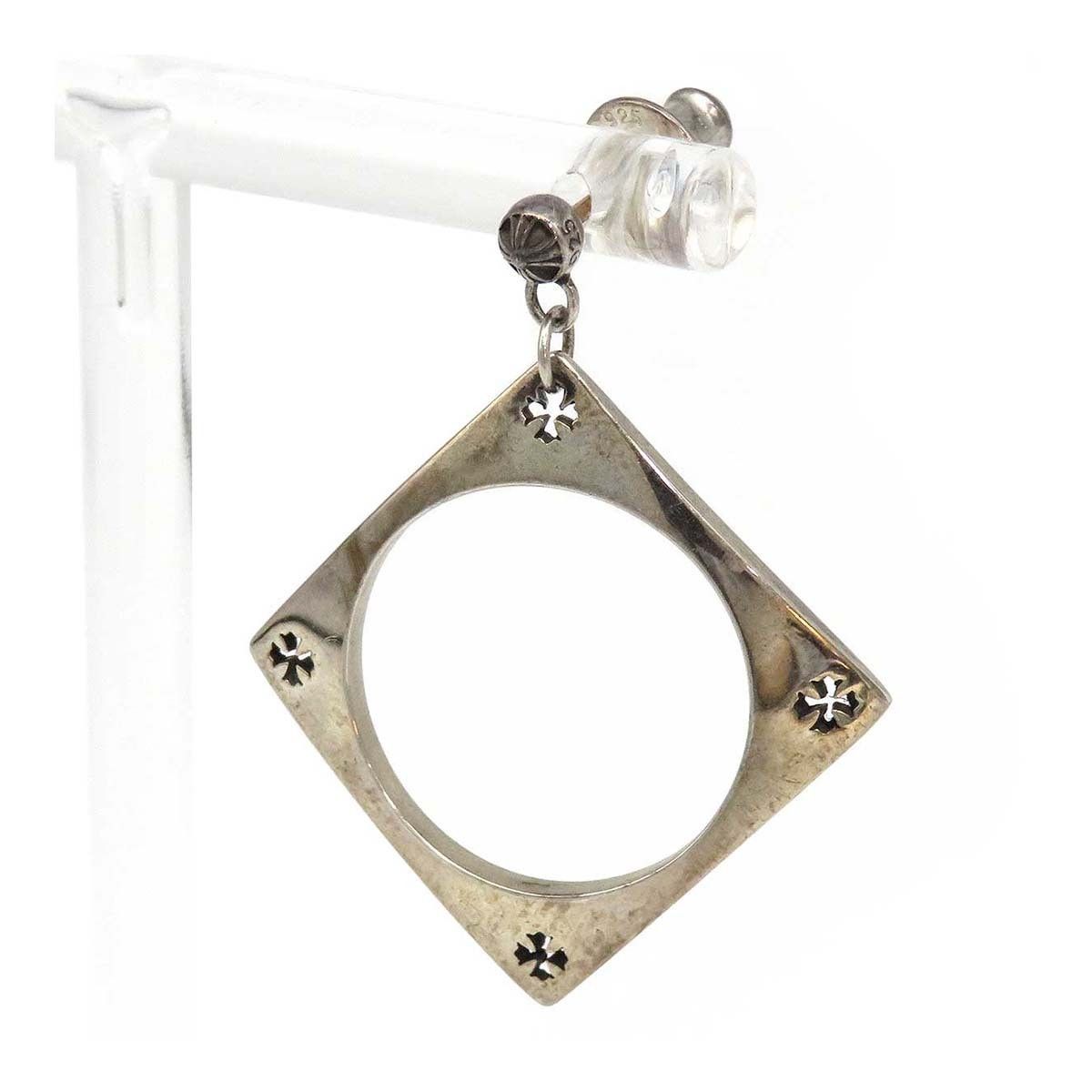 image of Chrome Hearts Single Earring in Silver, Men's