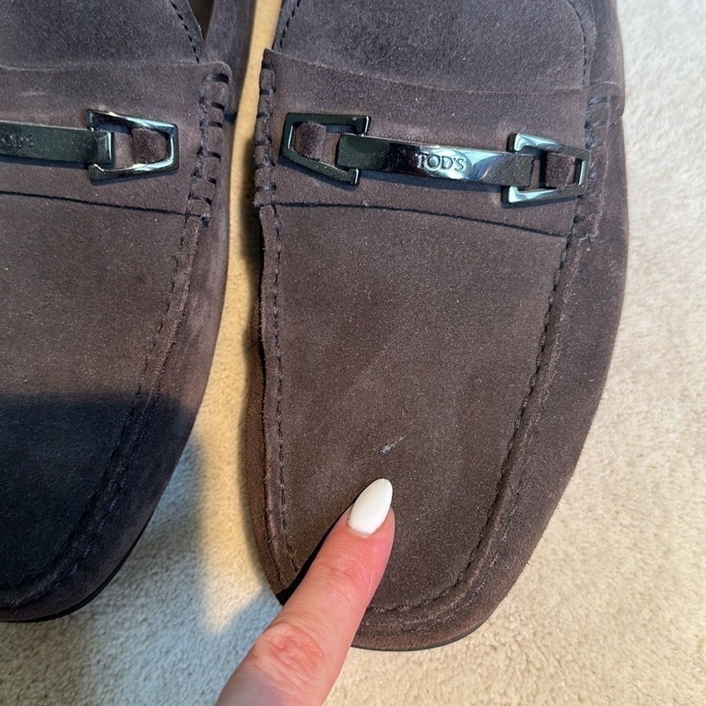 Tod's Tods Men's Dark Brown Suede Gommino Driving Loafers Shoes Size US 9.5 / EU 42-43 - 5 Thumbnail