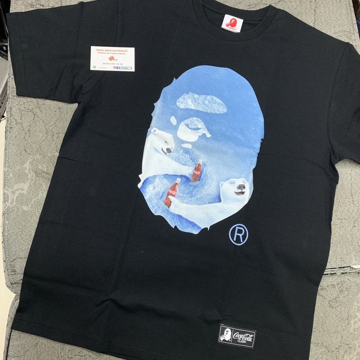 Bape BAPE x COCA COLA Polar Bear Photo Ape Head Tee 1J73-110-912