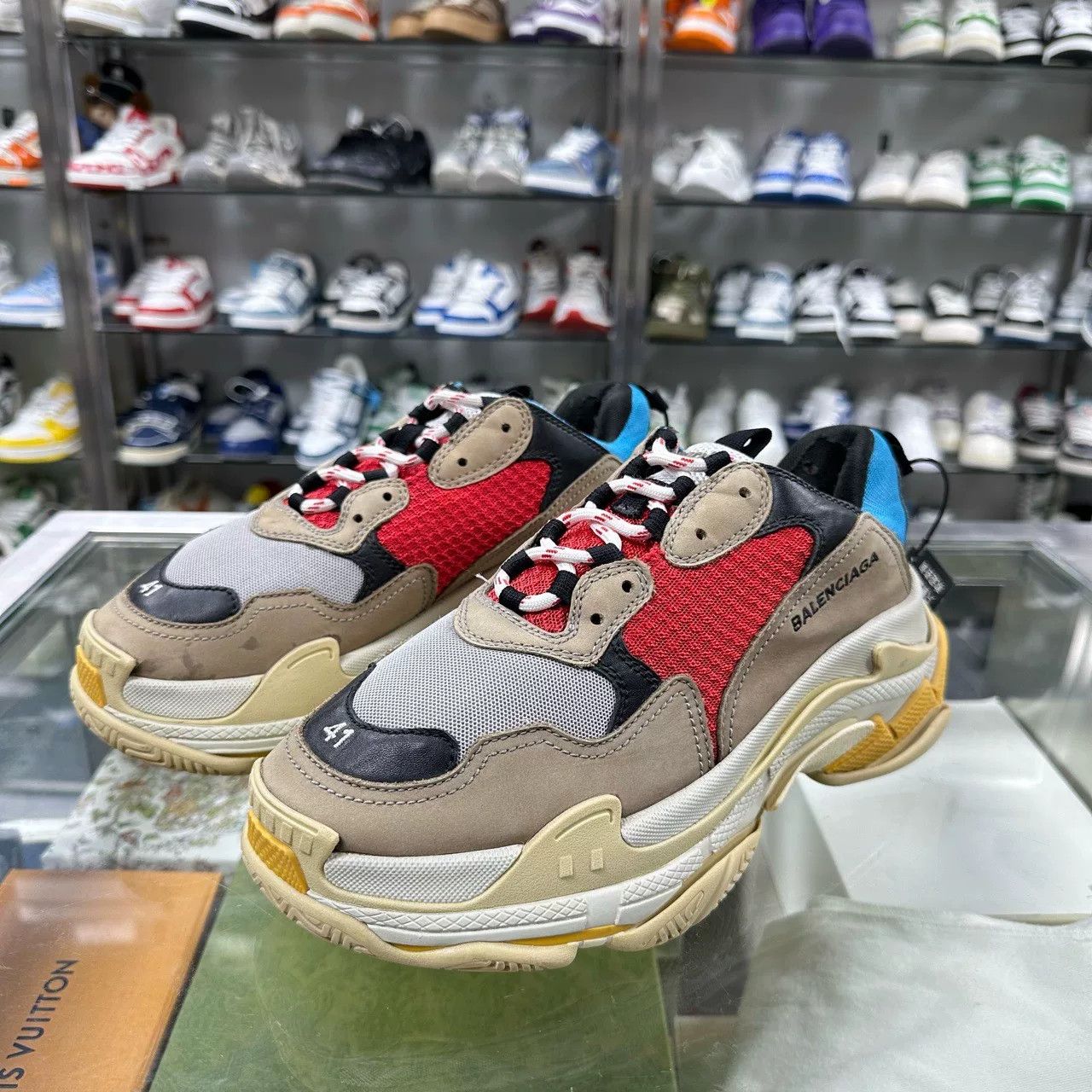 Balenciaga balenciaga triples red blue sneakers size 41 Size US 10.5 / EU 43-44 - 1 Thumbnail