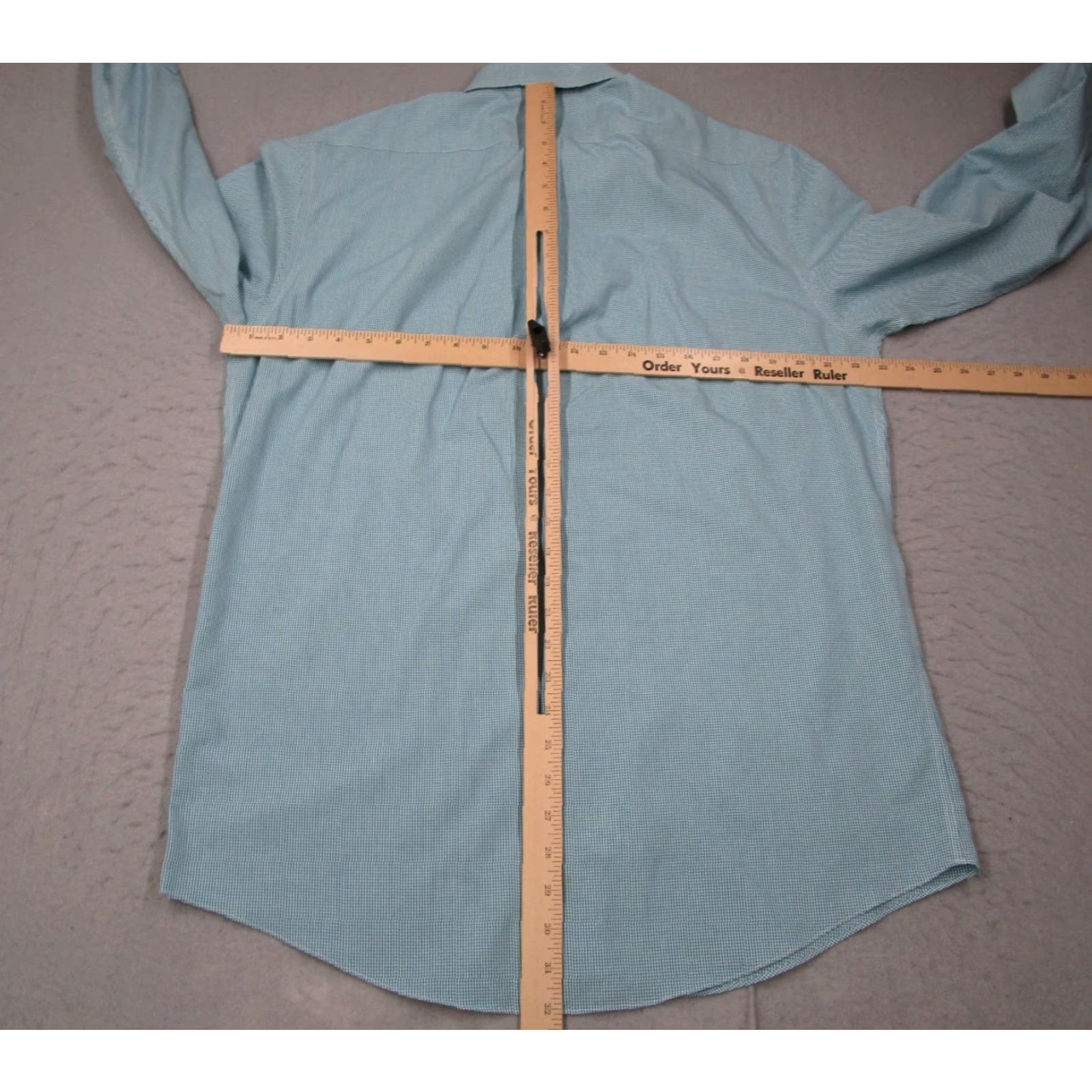 Brooks Brothers VINTAGE Brooks Brothers Dress Shirt Mens 15.5 34 Long Sleeve Green Check Business Casual Workwear 2010s Size 34R - 5 Thumbnail