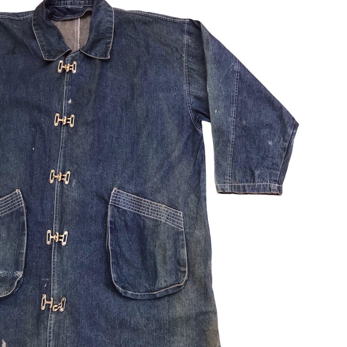 Blue Blue Japan VTG Indigo Inspired Kapital Long Jacket Sun Faded Parachute Size US XL / EU 56 / 4 - 3 Thumbnail