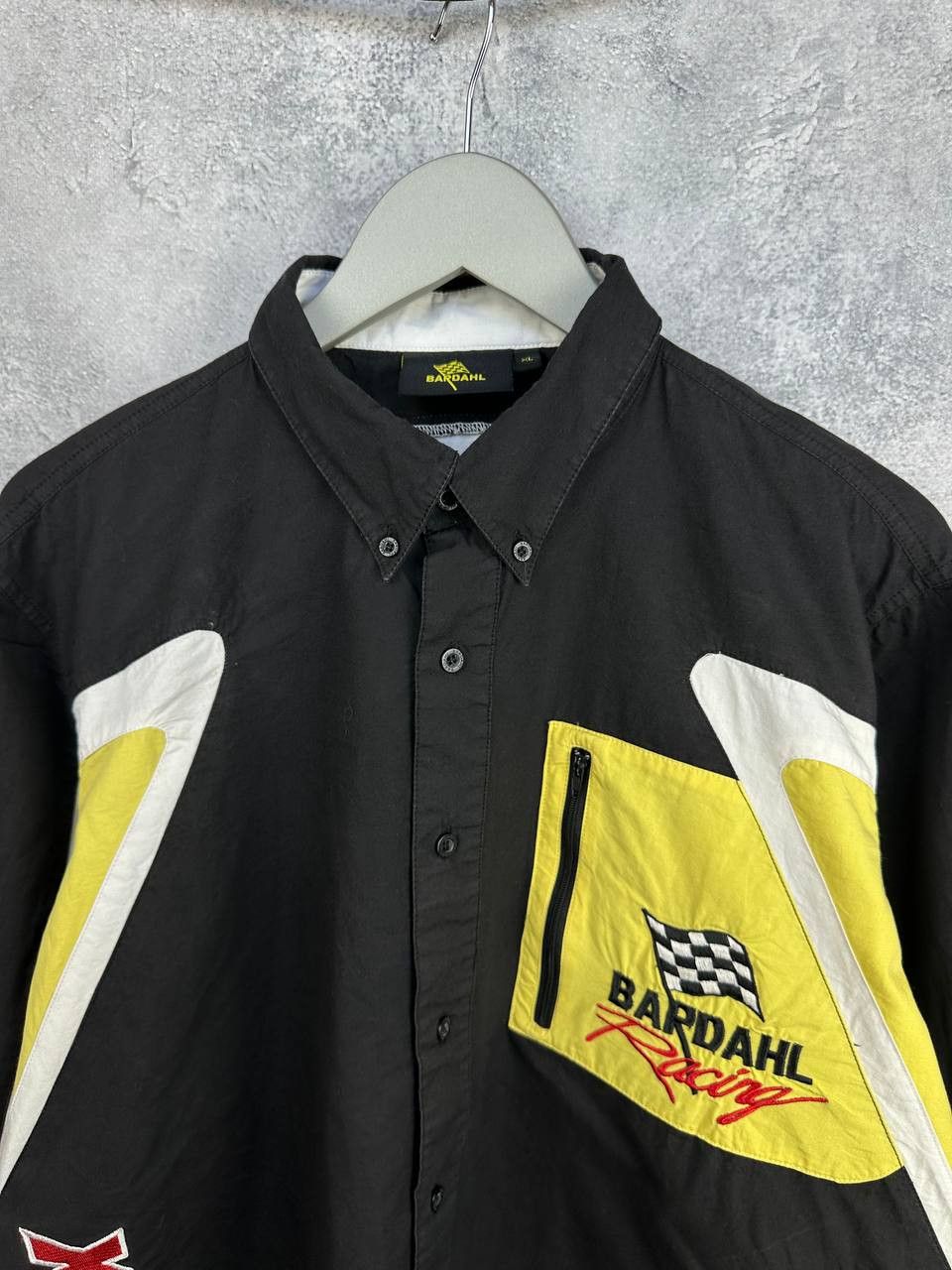 Vintage Bardahl Racing Shirt XTC Zip Pocket Button Up Long Sleeve Size US XL / EU 56 / 4 - 4 Thumbnail