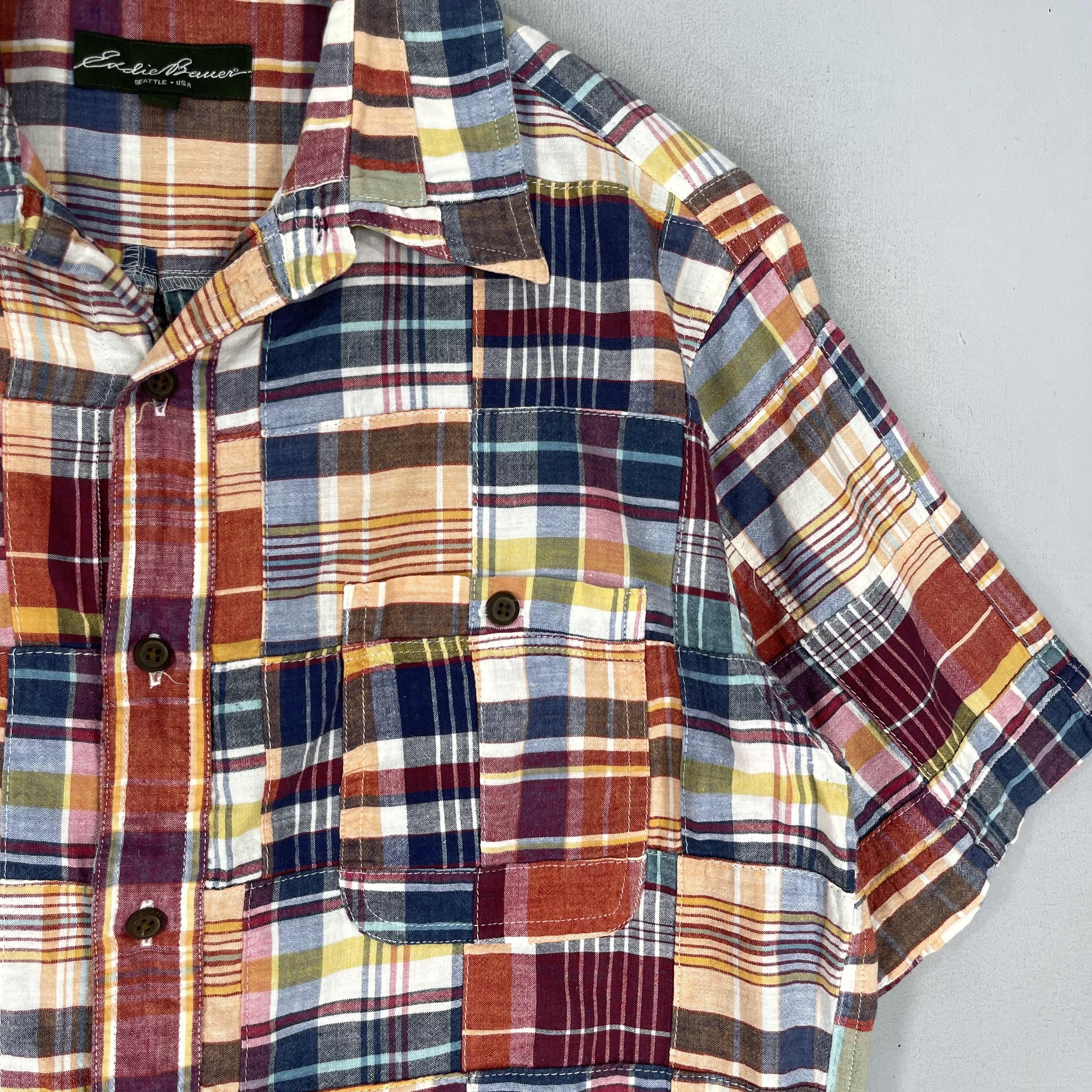 Eddie Bauer EDDIE BAUER Checkered Tartan Multicolor Patchwork Shirt Size US S / EU 44-46 / 1 - 3 Thumbnail