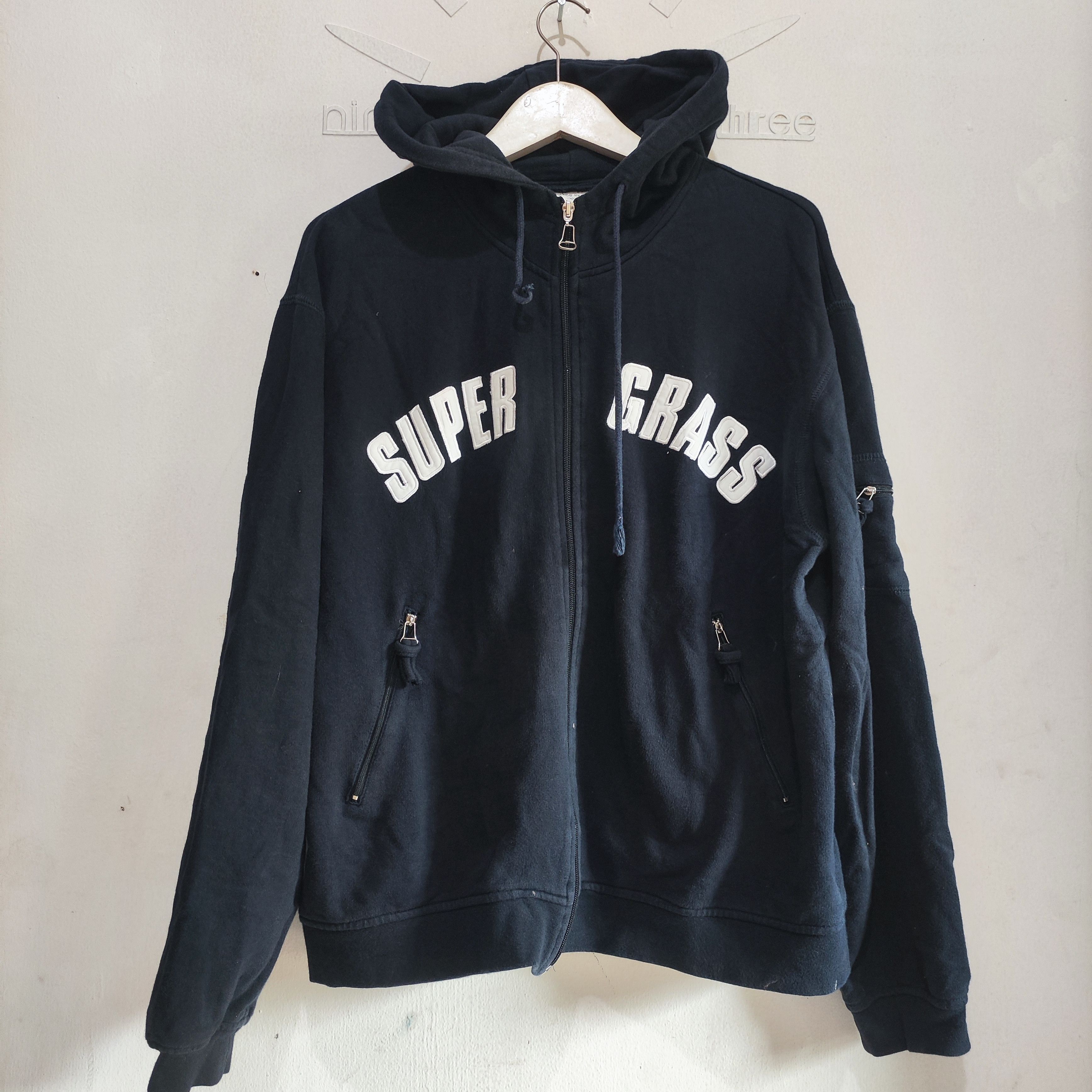 Vintage Hoodie super grass 1990 Size US L / EU 52-54 / 3 - 1 Thumbnail