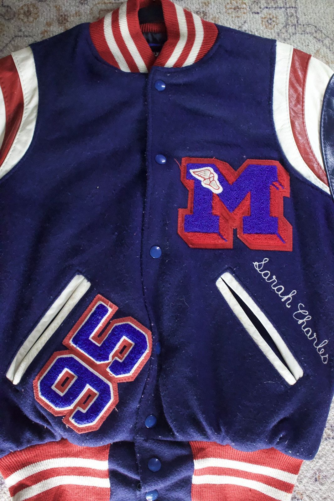 Holloway × Vintage Genuine Vintage USA “Monarchs” Cheerleader Letterman Jacket Size S / US 4 / IT 40 - 4 Thumbnail