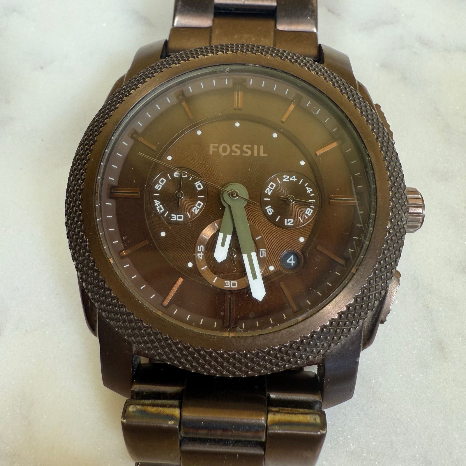 Fossil Fossil Machine Chronograph Stainless Steel Watch FS4661 Size 40 - 1 Thumbnail