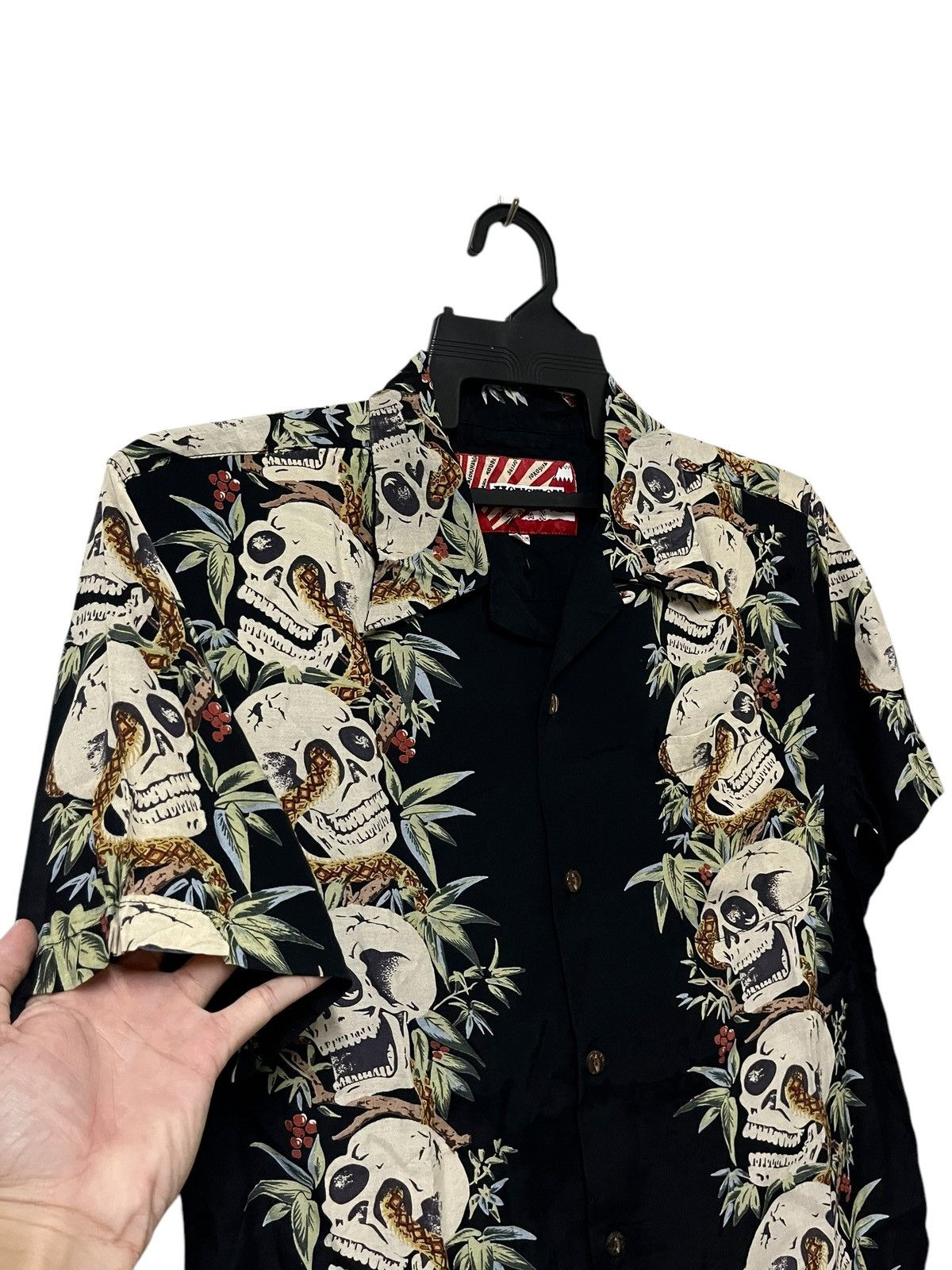 Japanese Brand × Vintage 🔥Vtg Rayon Shirt By Houston Skull Full Print Size US M / EU 48-50 / 2 - 4 Thumbnail