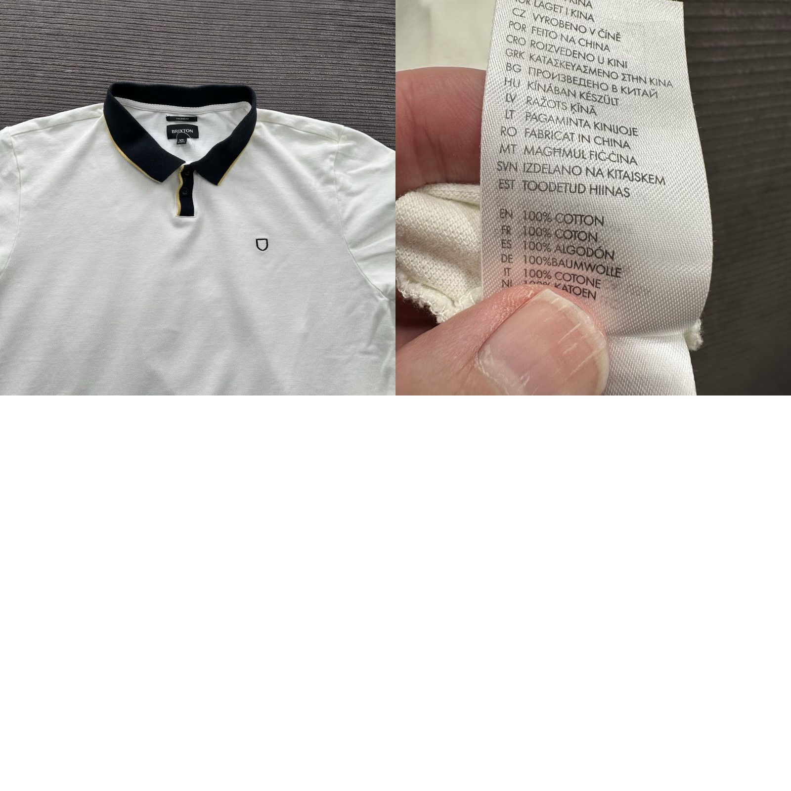 Brixton Brixton Mod Flex Polo Shirt Men XL White Black Cotton Golf Preppy Casual/Travel Short Sleeve Polo Shirt Men XL Multicolor/White Black Cotton Golfing Size US XL / EU 56 / 4 - 8 Thumbnail
