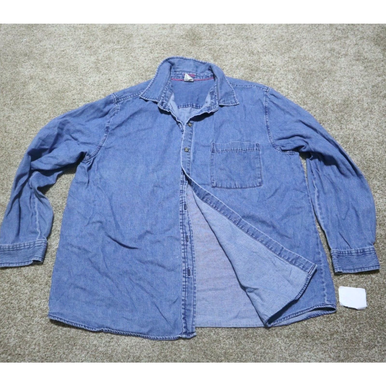 Cherokee Cherokee Denim Jacket Women XL Blue Button-Down Lined Pockets Denim Jacket Blue 80s Women Cherokee Size XL / US 12-14 / IT 48-50 - 2 Thumbnail