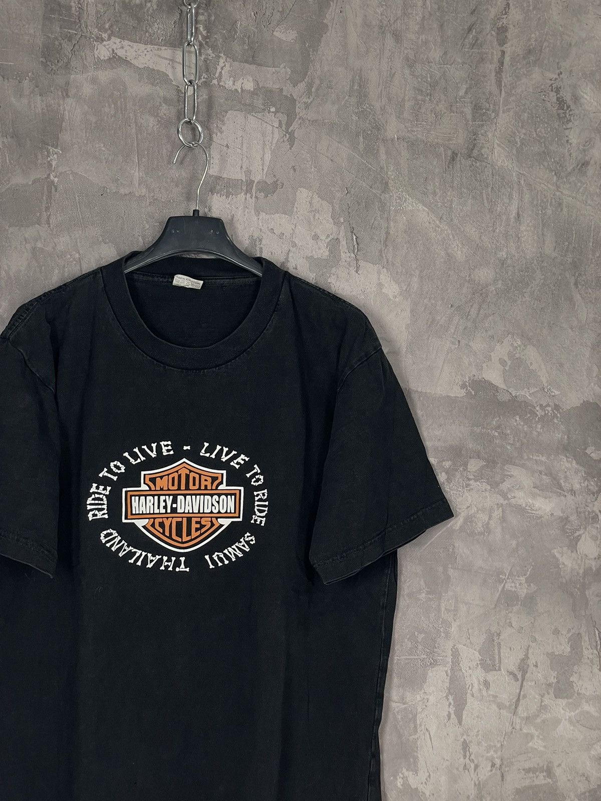 Harley Davidson × Vintage Vintage Y2K Harley Davidson Stone Fadd Big Logo Rare T-Shirt Size US XL / EU 56 / 4 - 5 Thumbnail