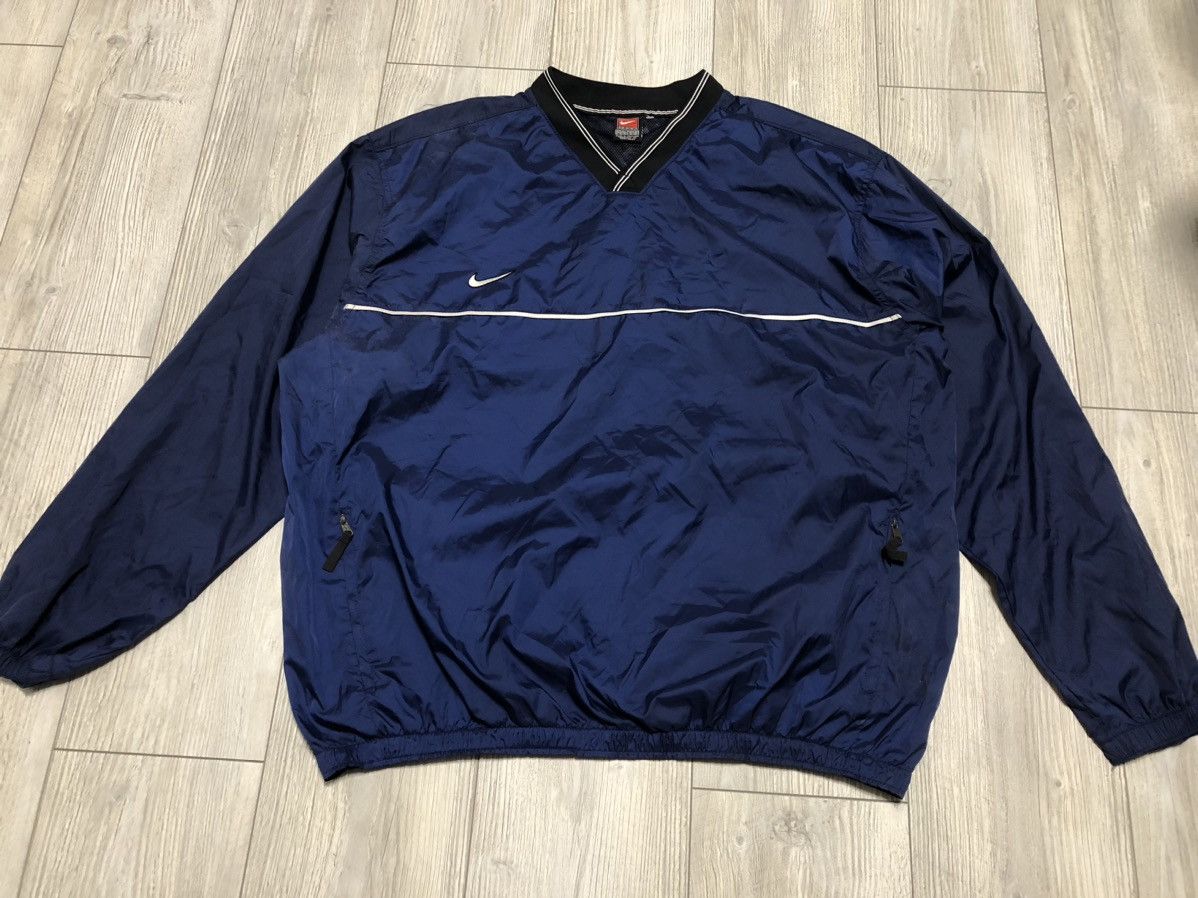Nike Vintage Nike Team Nylon Sweatshirt Navy drill Y2K Size US XL / EU 56 / 4 - 1 Thumbnail