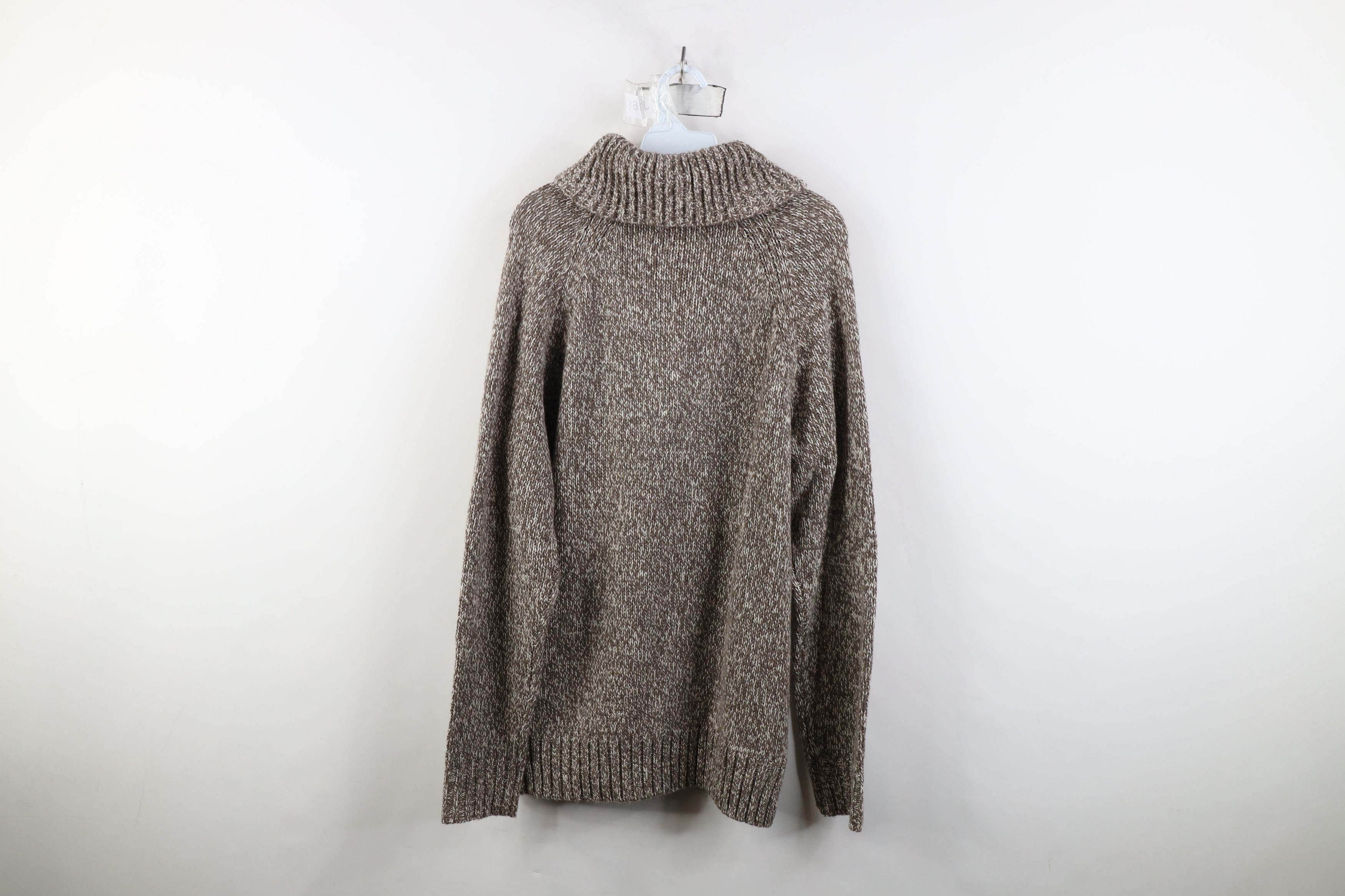 Eddie Bauer Deadstock Vintage Y2K Eddie Bauer Knit Shawl Sweater Brown Size US L / EU 52-54 / 3 - 12 Thumbnail