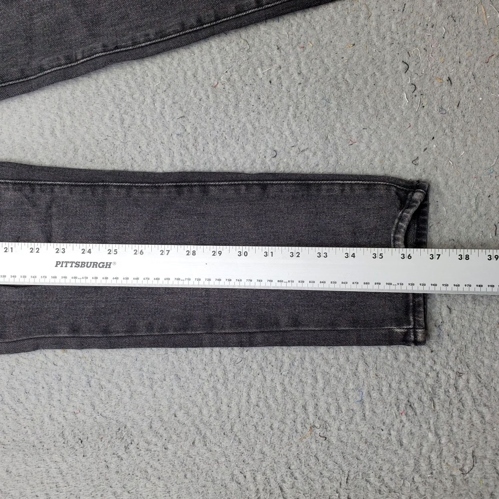 Pacsun PacSun Womens Jeans 24 Black Denim 5-Pocket Dark Wash Regular Straight Leg Size 42" / US 20 - 3 Thumbnail