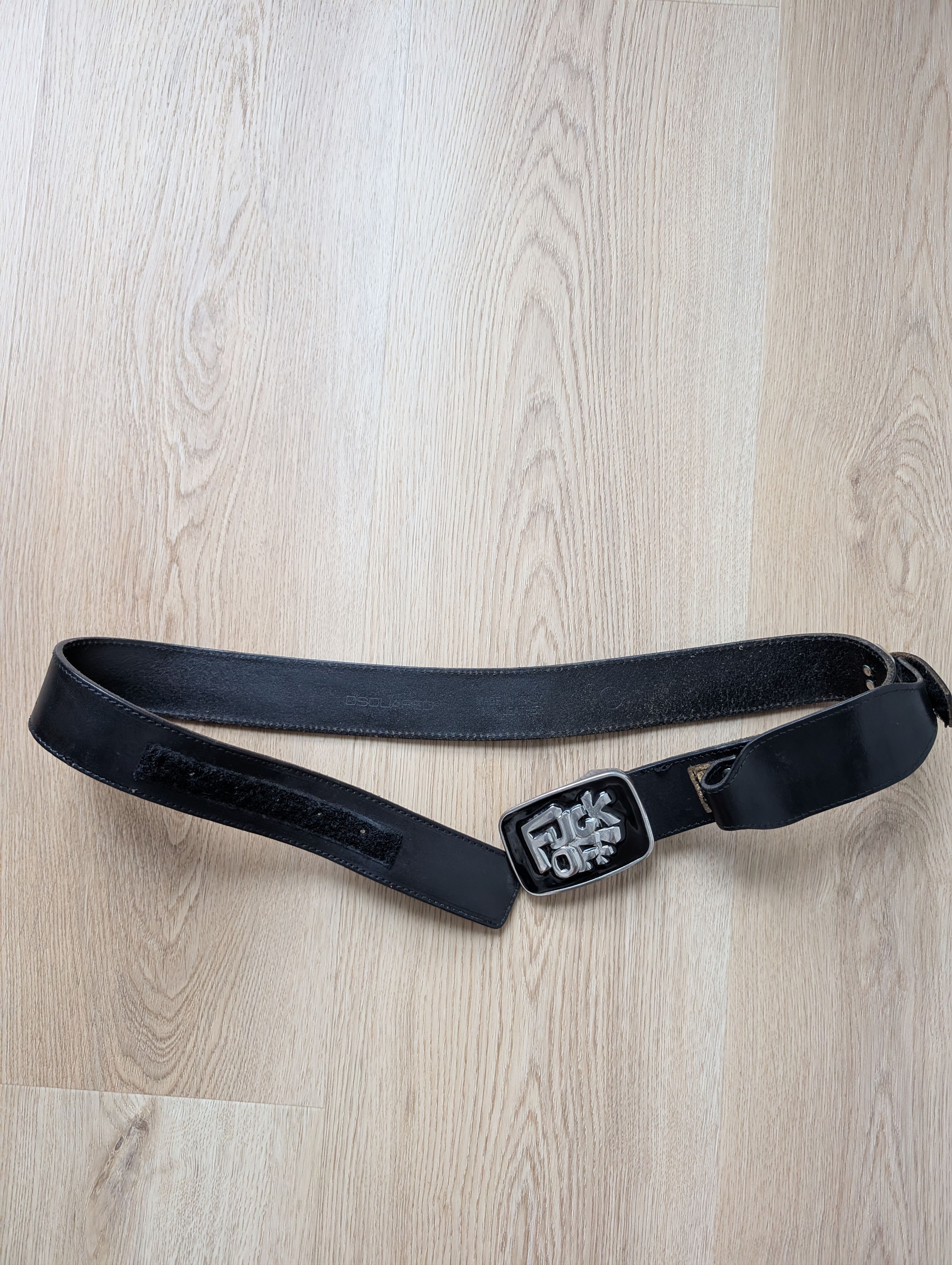 Dsquared2 Dsquared2 Vintage F$$K OFF Two Options Buckle Leather Belt Size ONE SIZE - 6 Thumbnail