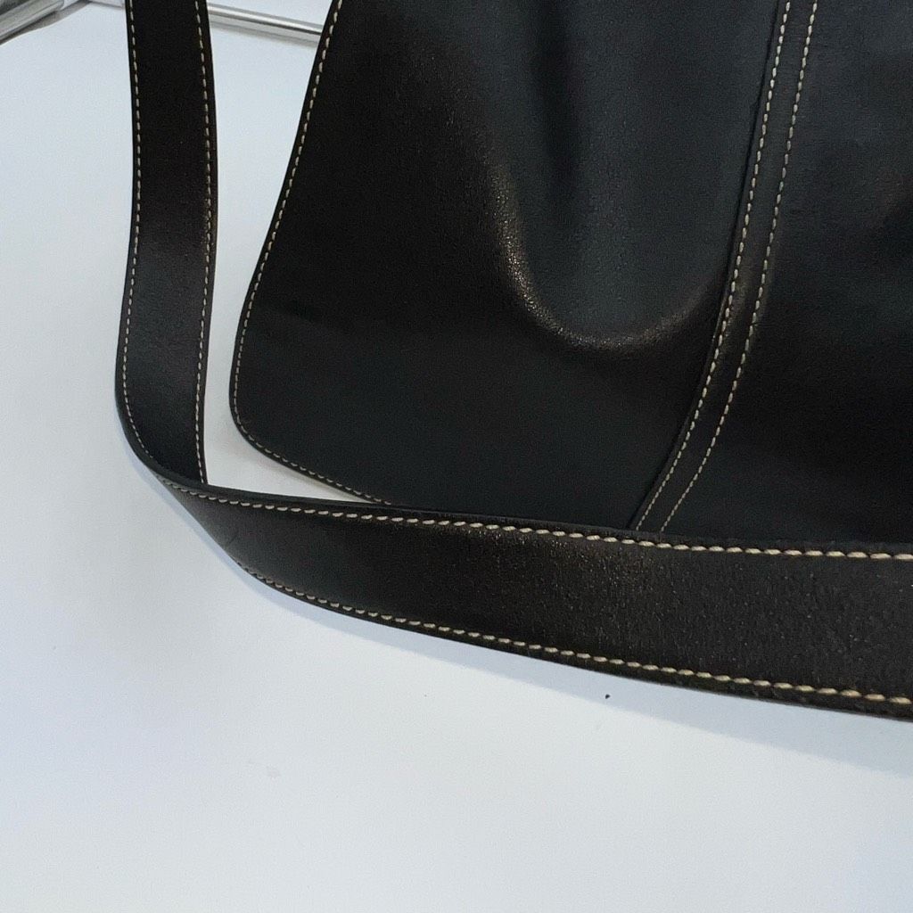 Coach COACH Vintage Hampton Black Leather Flap Cross-body Bag Size ONE SIZE - 4 Thumbnail