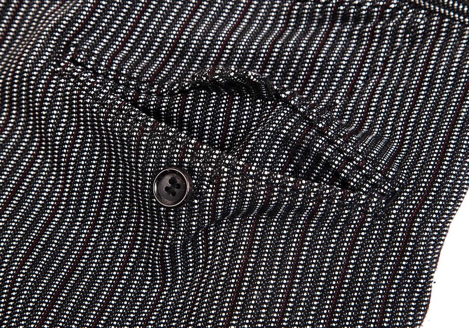 Junya Watanabe Polyester Striped Hip Transition Pants in Black and White Size US 30 / EU 46 - 14 Thumbnail