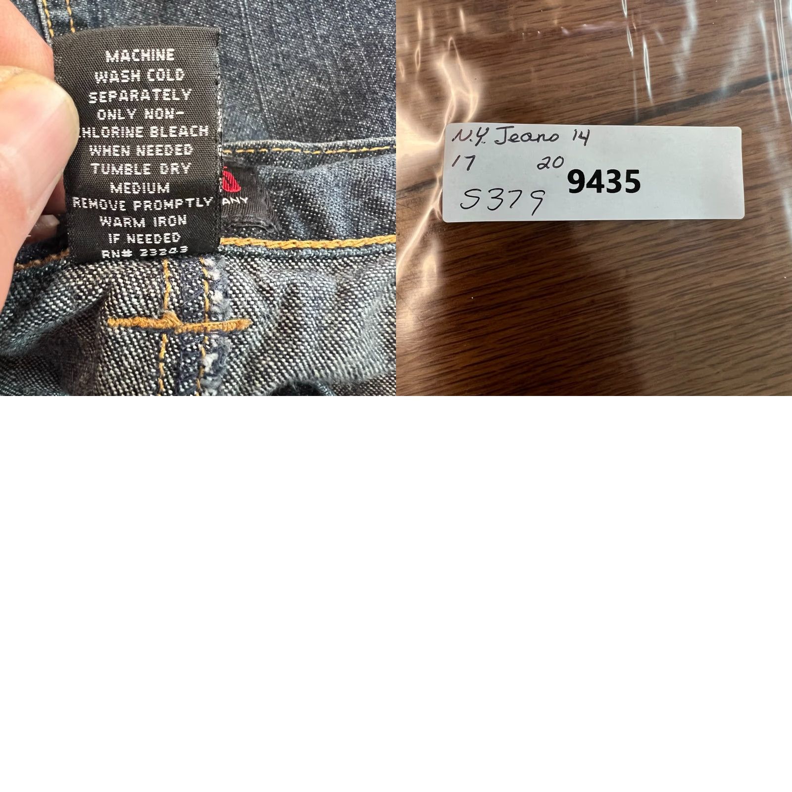 Denime NY Jeans Skirt Women 14 Denim Mini Blue Pockets 80s Fade Size 36" / US 14 / IT 50 - 8 Thumbnail