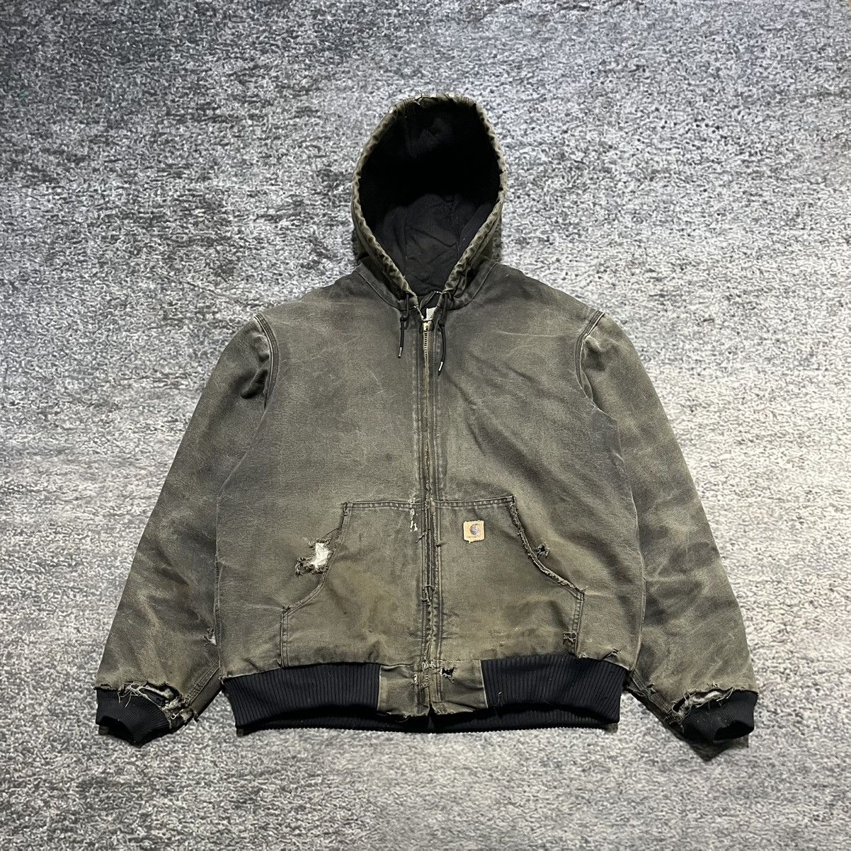 Carhartt VINTAGE DISTRESSED FADED CARHARTT ERD GRUNGE HOODED JACKET Size US L / EU 52-54 / 3 - 1 Thumbnail