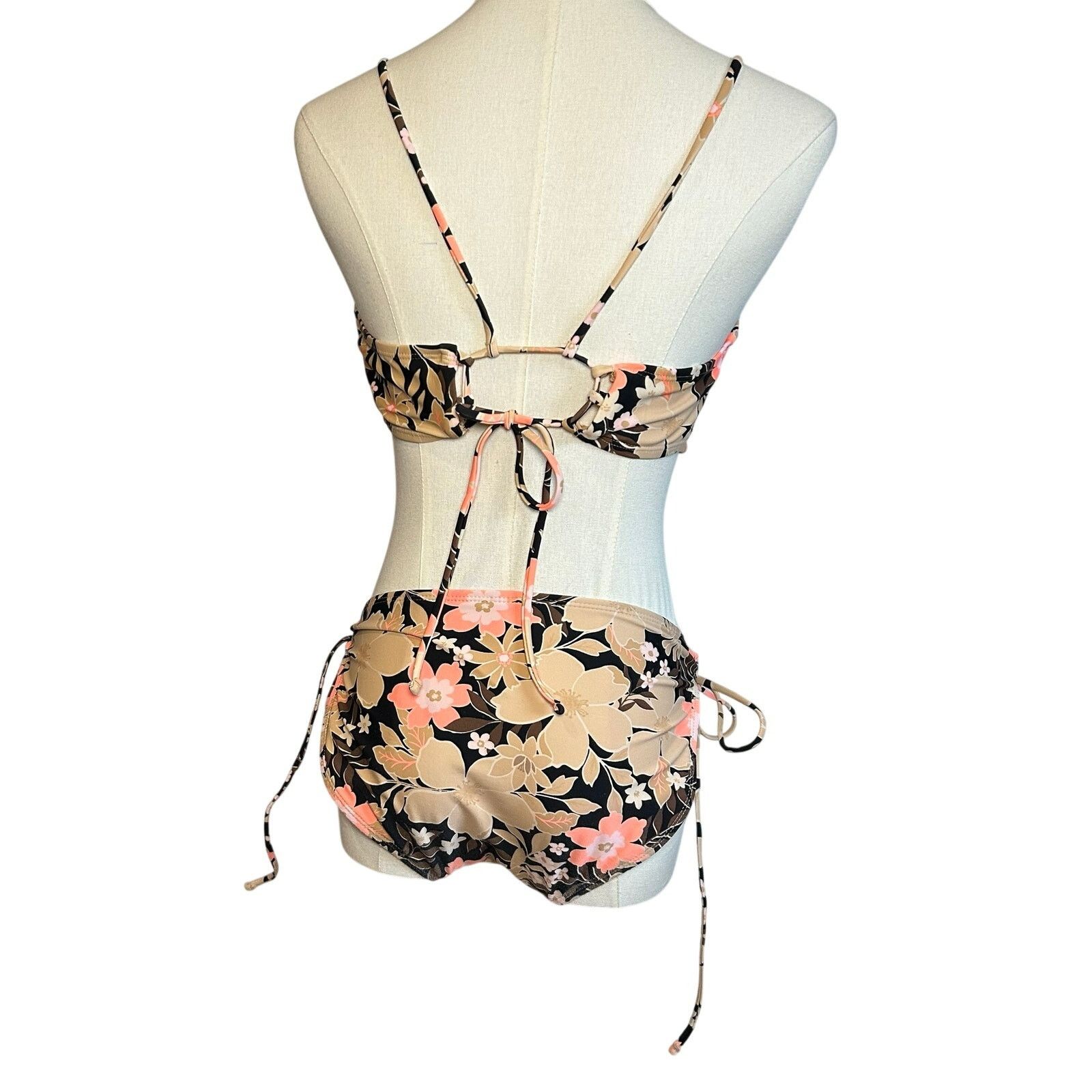 Other × Target Basics Brown Black String Bikini Set Adjustable Triangle Top Large Size ONE SIZE - 2 Thumbnail