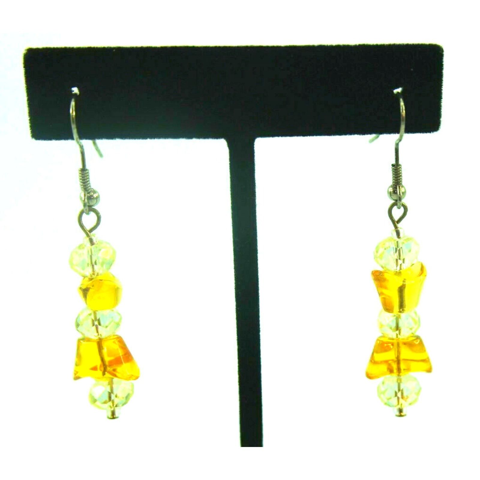 Other Lot Of Four Earrings Red Aqua Yellow Clear Purple Blue Hook Size ONE SIZE - 5 Thumbnail