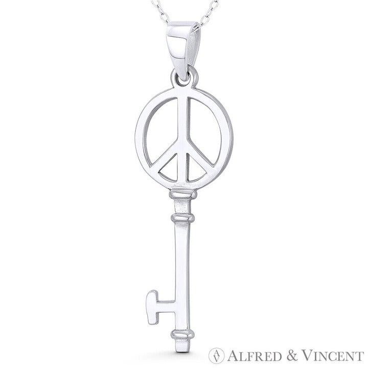 Other Peace Sign Skeleton "Key to Heart" Charm Pendant Size ONE SIZE - 1 Preview
