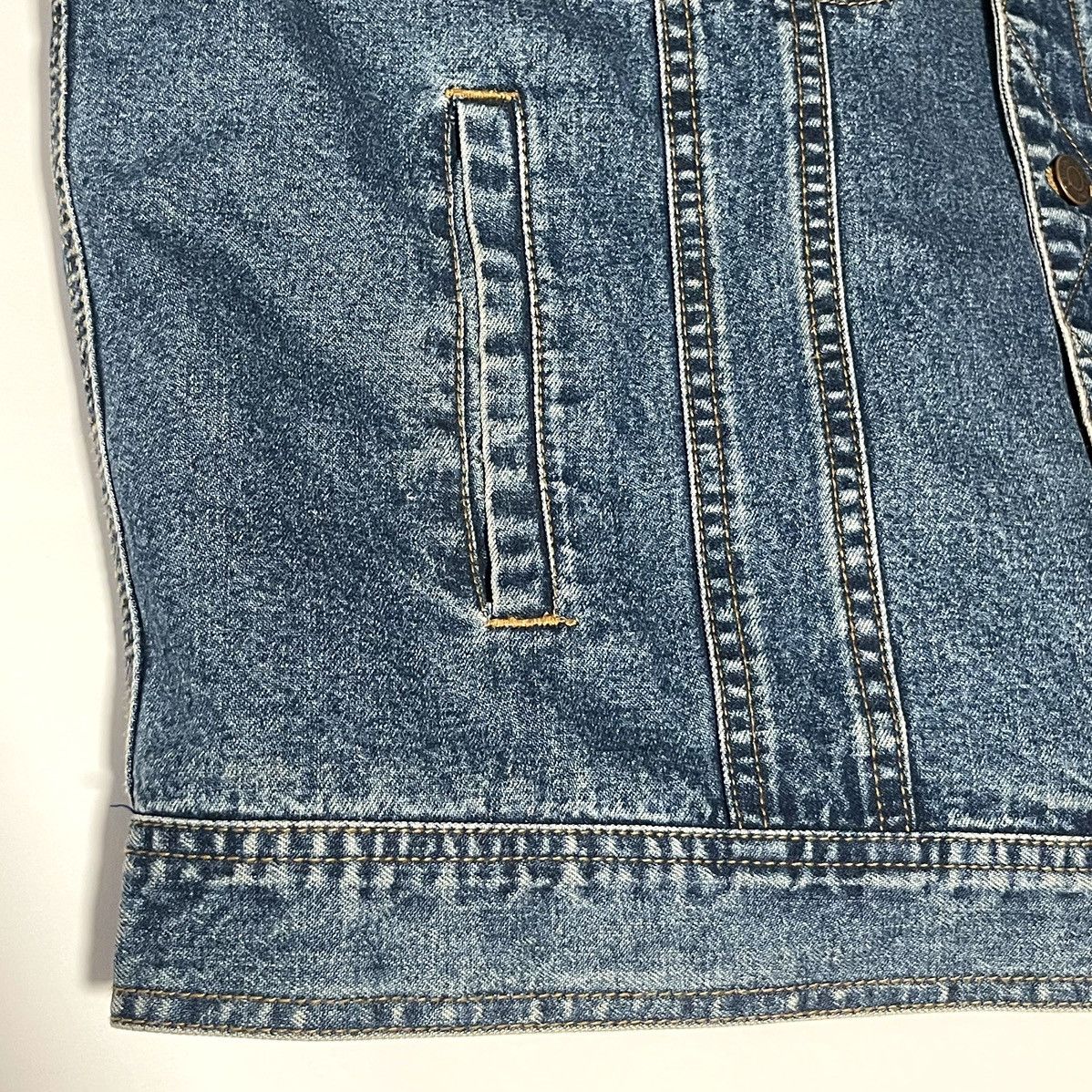 Gap GAP Denim Sherpa Trucker Vest Leather Trim Size XL Size US XL / EU 56 / 4 - 4 Thumbnail