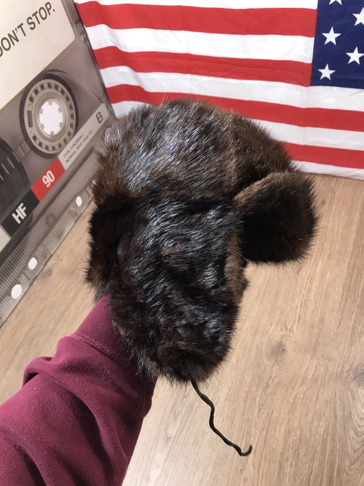 Japanese Brand × Vintage Vintage Natural Fur Ushanka Hat Size ONE SIZE - 1 Thumbnail