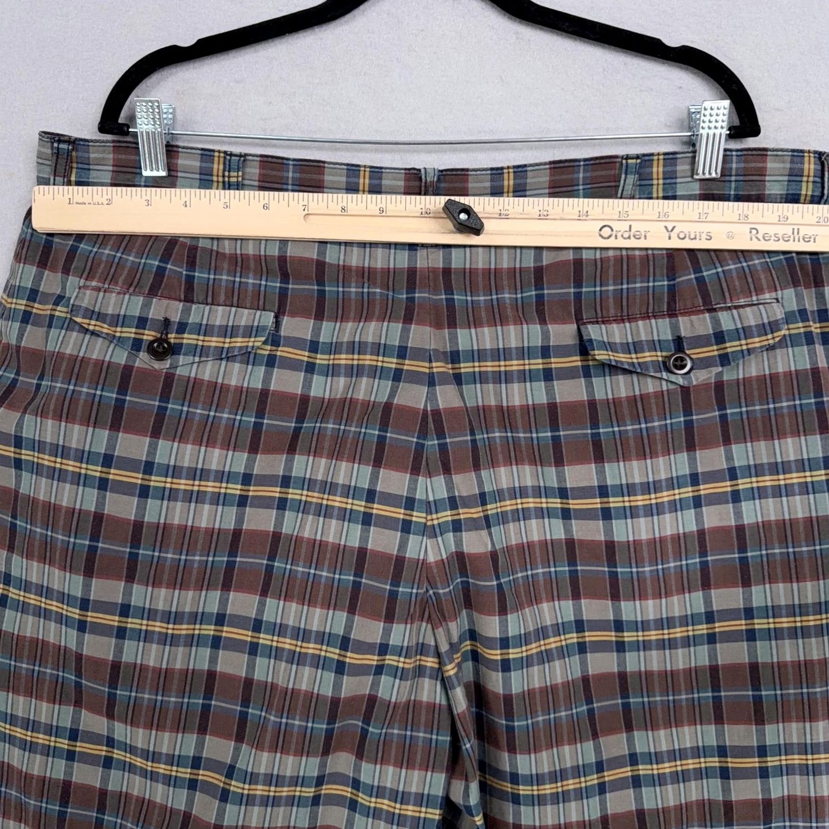 Polo Ralph Lauren Polo Ralph Lauren Shorts Mens 40 Brown Plaid Chino Summer Preppy Button Fly Casual Size US L / EU 52-54 / 3 - 6 Thumbnail