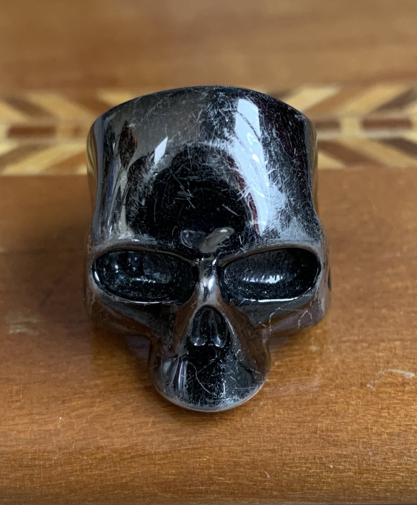Number (N)ine SS01 Silver Skull Ring Size ONE SIZE - 2 Thumbnail