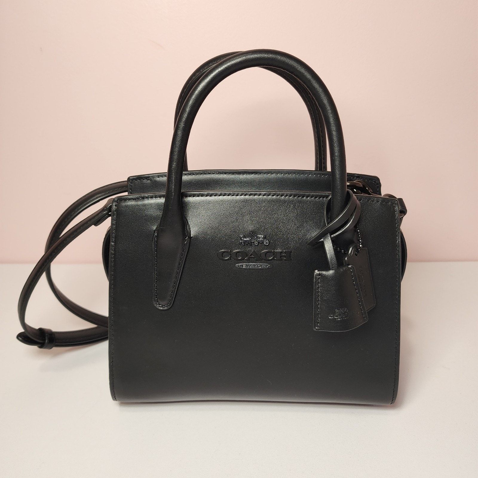 NWT Coach Cp081 Andrea Carryall Shoulder Bag Black V2, Women's
