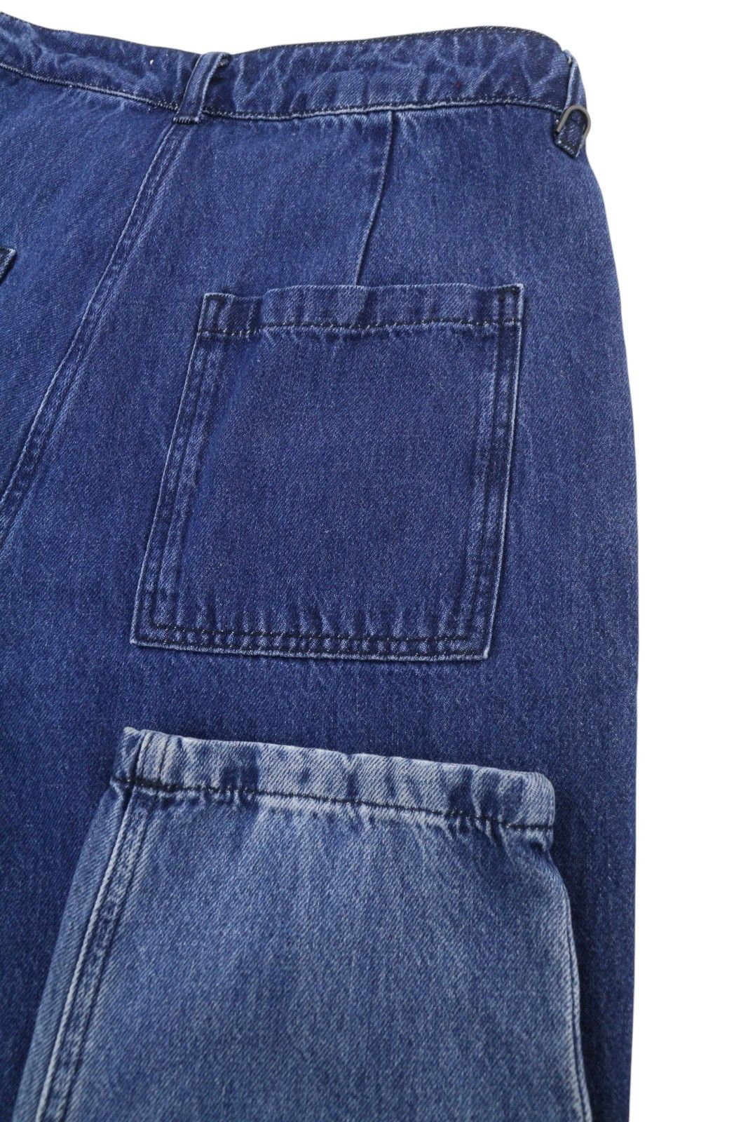MAX&Co. W29 Blue Faded Pleated Straight Loose High Waist 88907 Size 29" - 6 Thumbnail