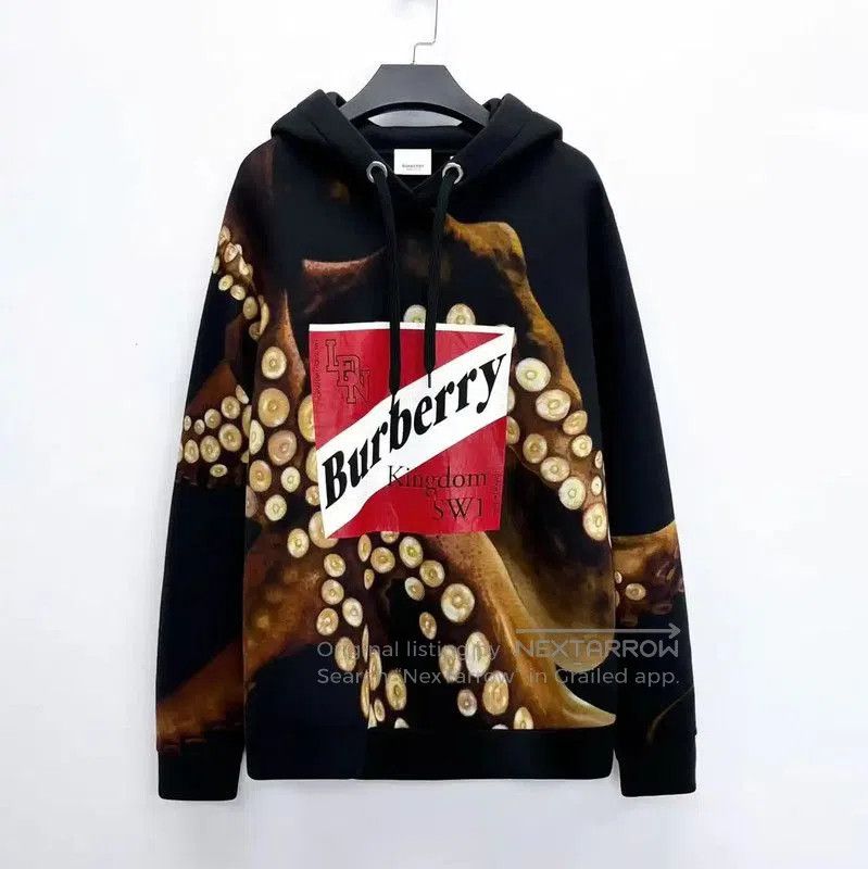 Burberry Burberry Black Logo Hoodie for Men. Size US S / EU 44-46 / 1 - 1 Thumbnail