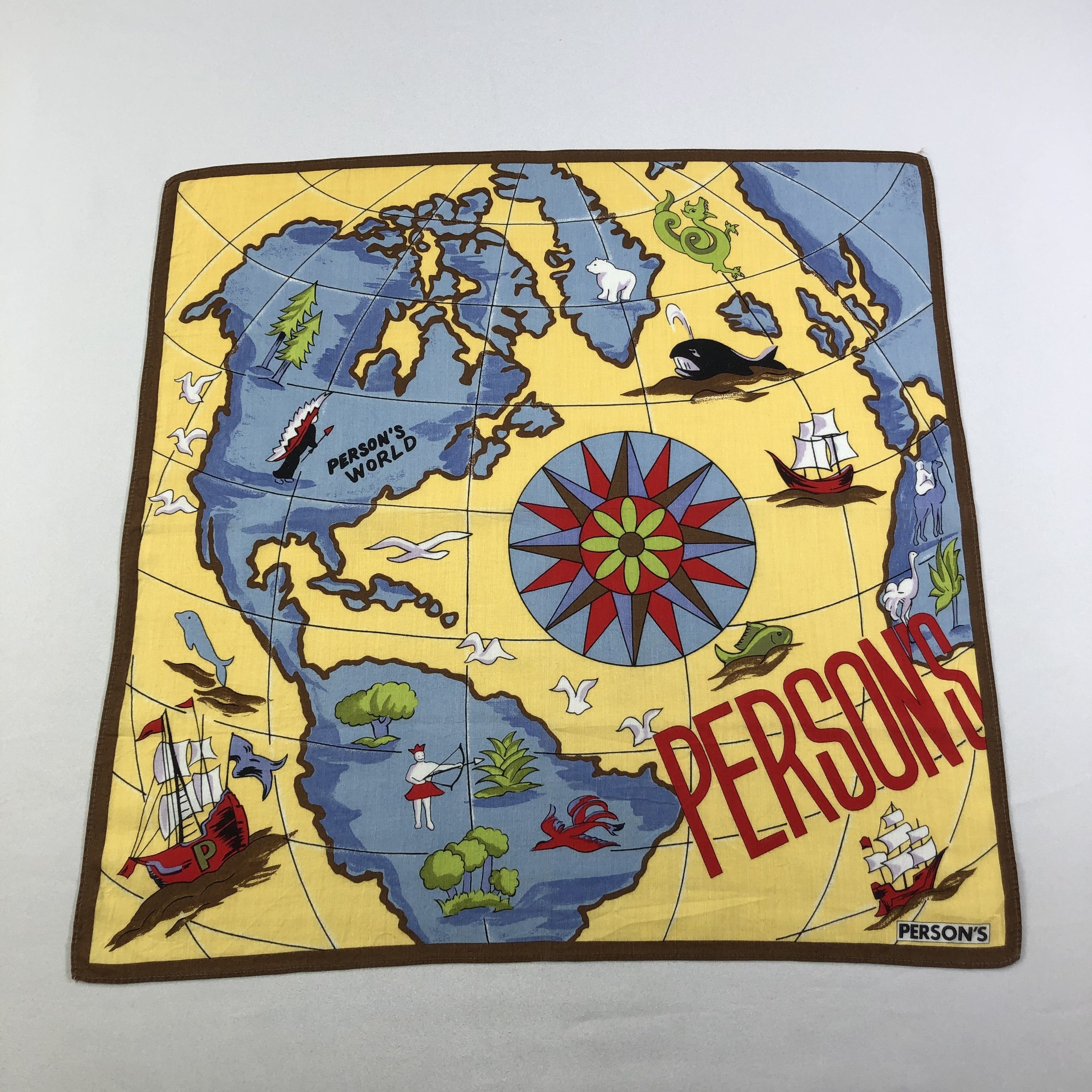 PERSON'S × Vintage Person's Sails Handkerchief Neckerchief Bandana H1734 Size ONE SIZE - 3 Thumbnail