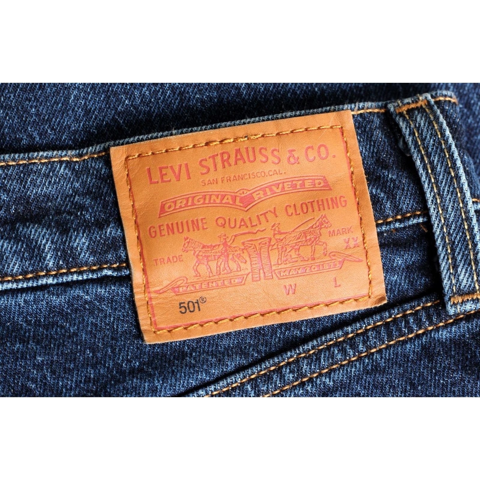 Levi's VINTAGE LEVI’S 501 PREMIUM Big E Jeans Women W25 L30 Stretch Regular Straight Size 42" / US 20 - 2 Thumbnail