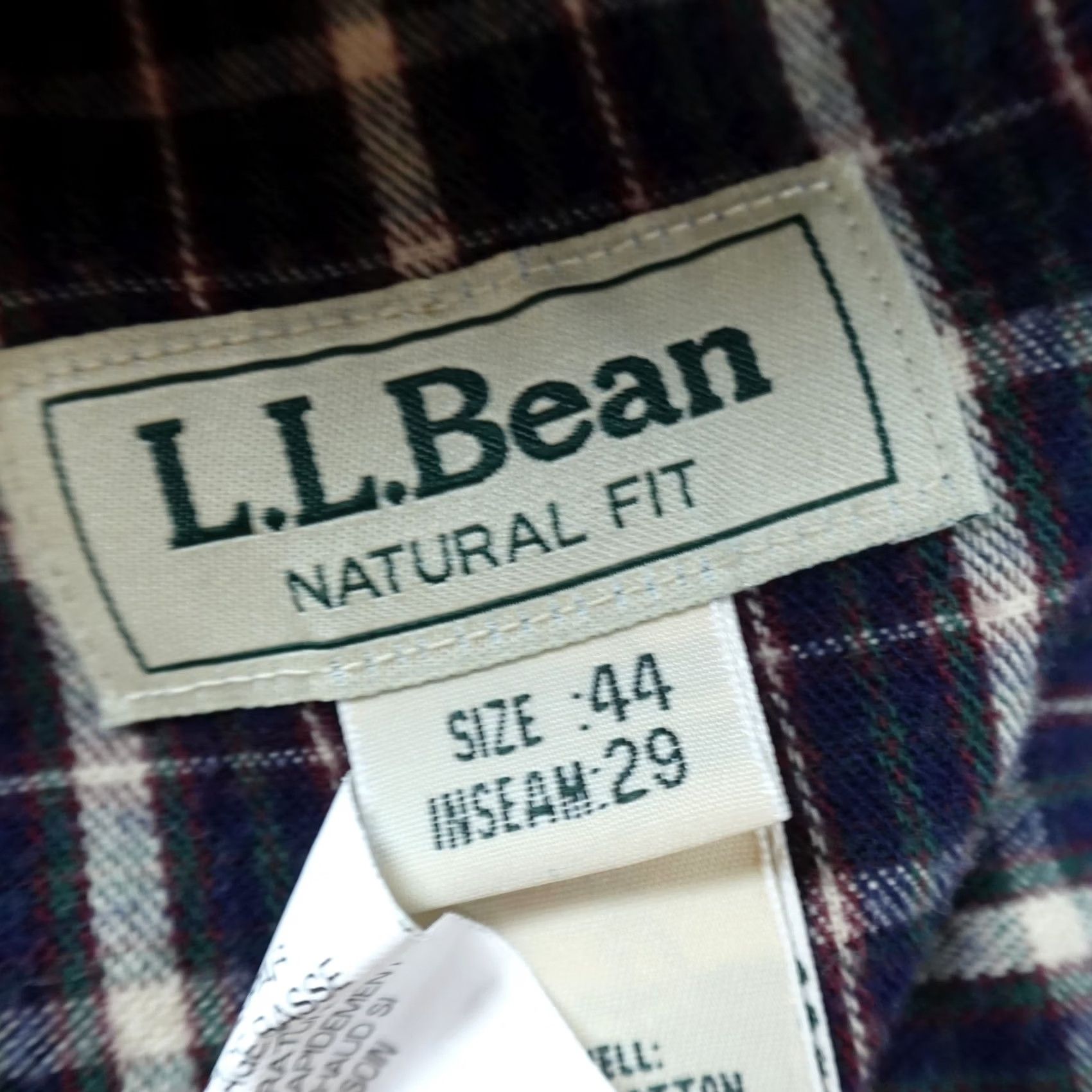 Vintage L.L. Bean Pants Mens 44X29 Beige Chino Trousers Flat Front Pockets Regular Size US 44 / EU 60 - 7 Thumbnail