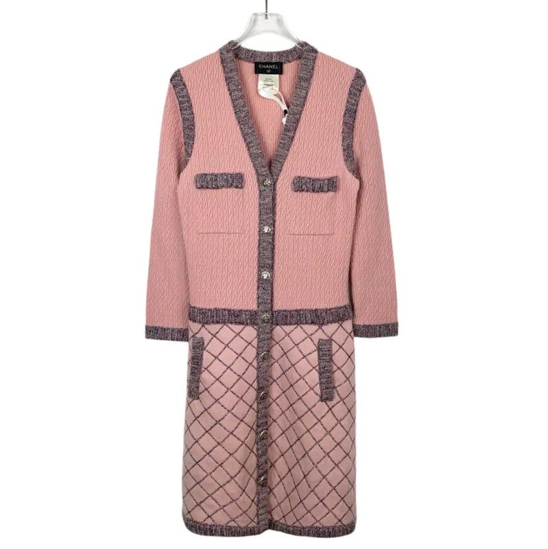 Chanel Pink Cashmere Blend Dress for Women 0089