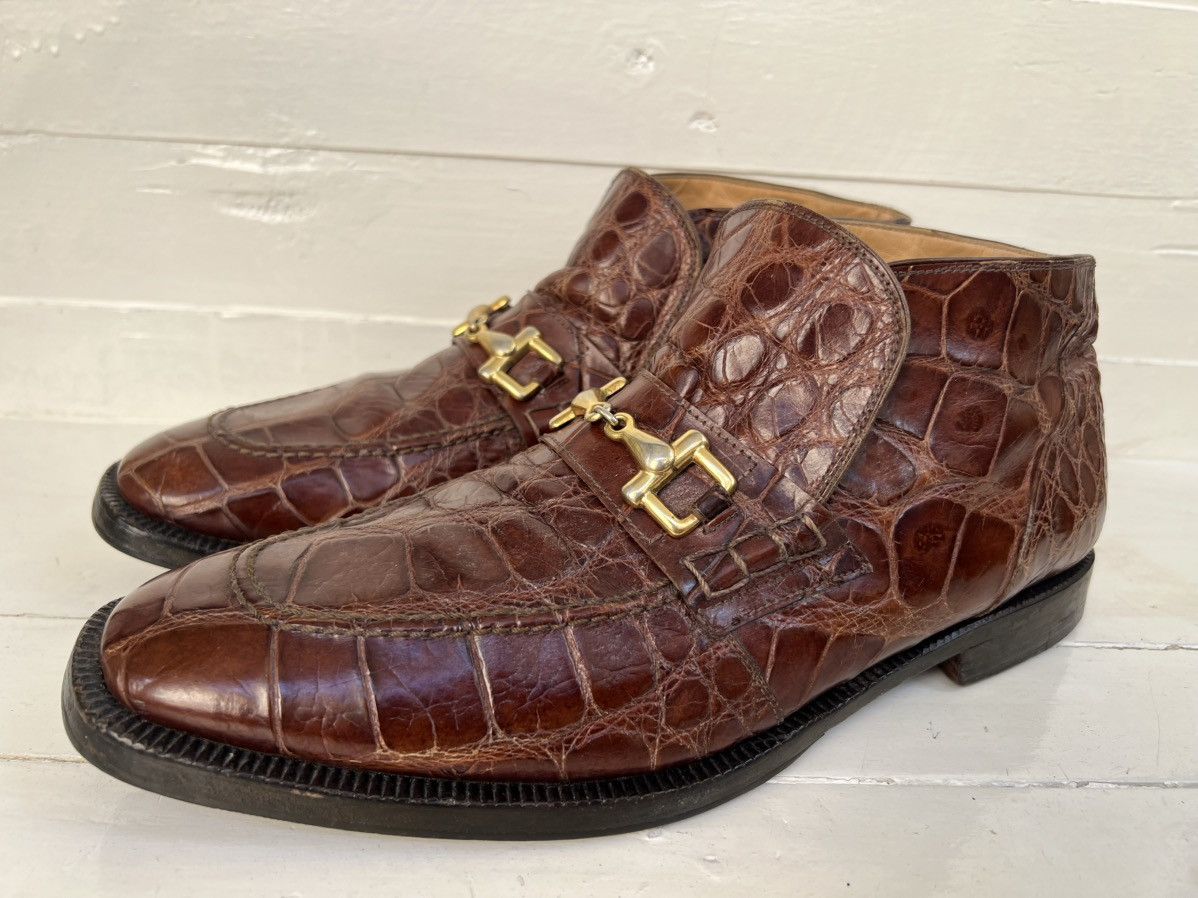 Mauri MAURI M Collection Horsebit Red Genuine Alligator Men’s Boot Size US 10 / EU 43 - 3 Thumbnail