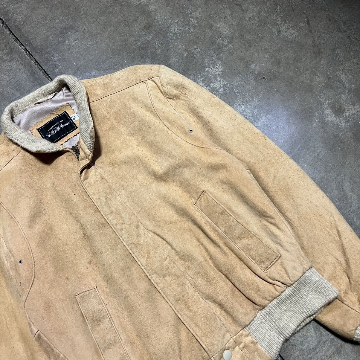 Saks Fifth Avenue Vintage Saks Fifth Ave Suede Leather Bomber Jacket 70s 80s Size US M / EU 48-50 / 2 - 7 Thumbnail