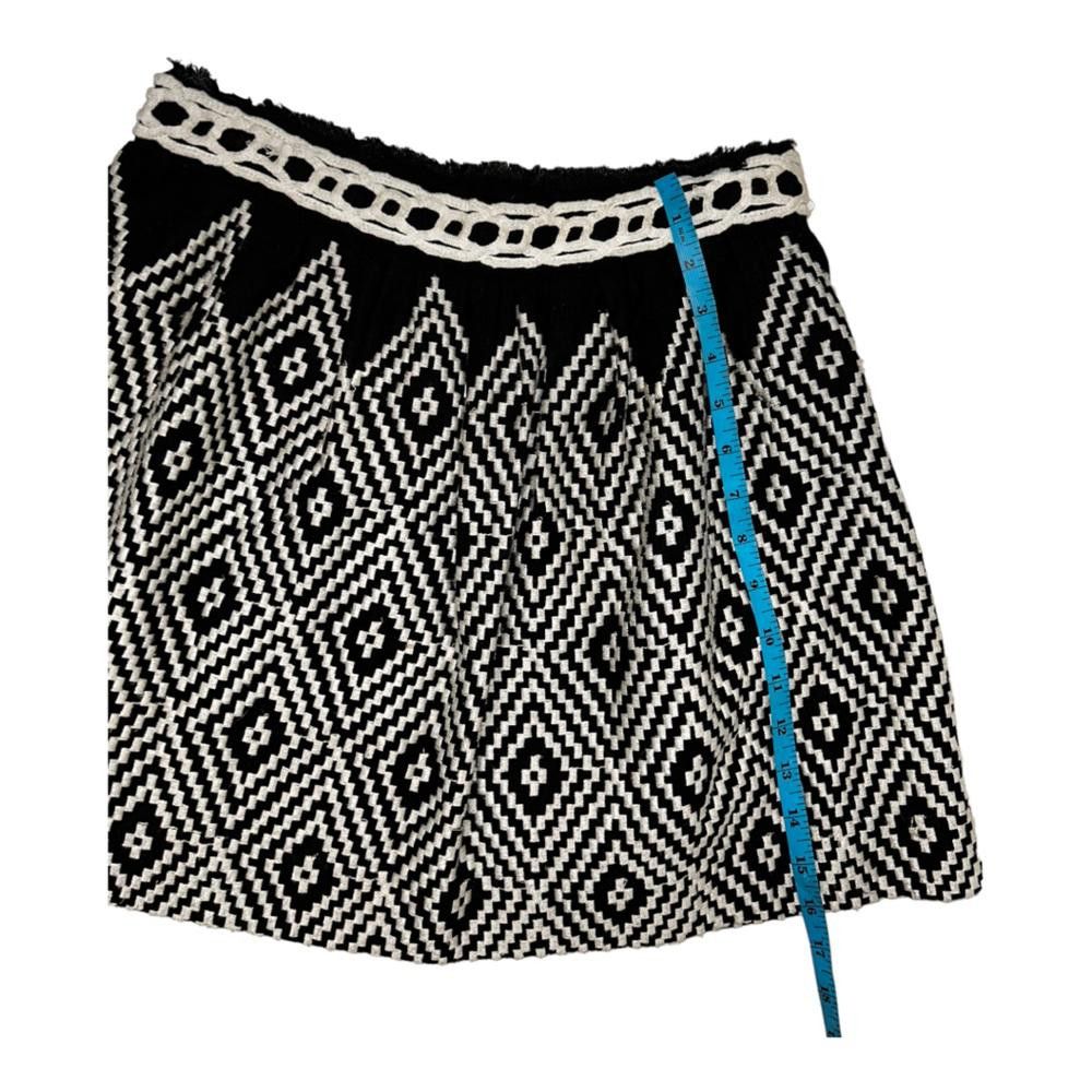 Free People Free People l Black White Geo Embroidered A Line Skirt 4 Size 27" / US 4 / IT 40 - 5 Thumbnail