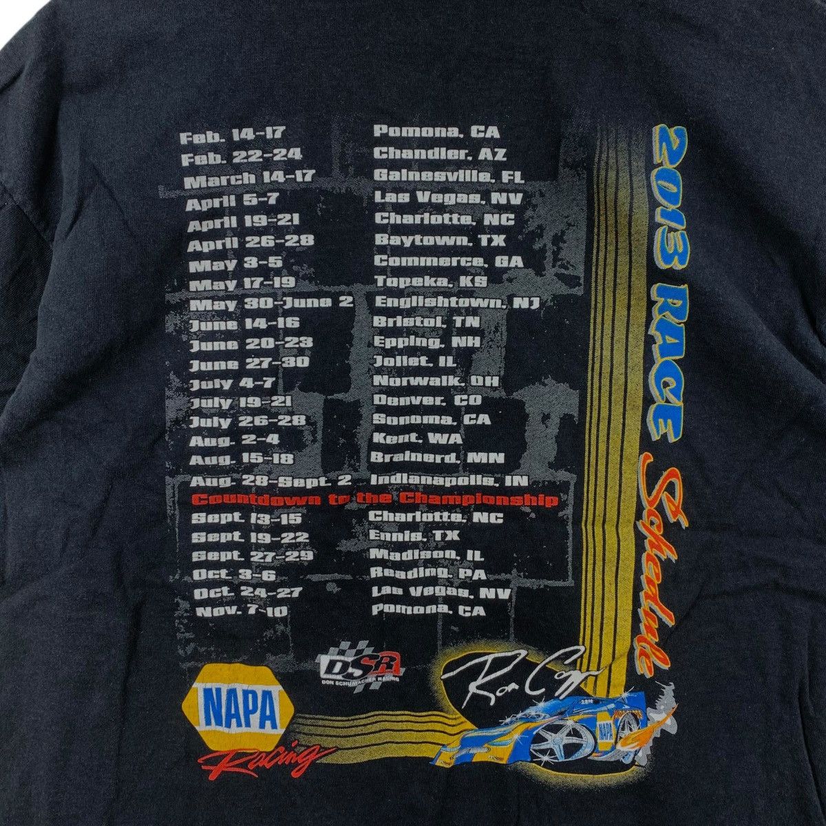 Vintage NAPA RACING DSR Don Schumacher Ron Capp Tee Shirt Top Nascar Size US XL / EU 56 / 4 - 4 Thumbnail