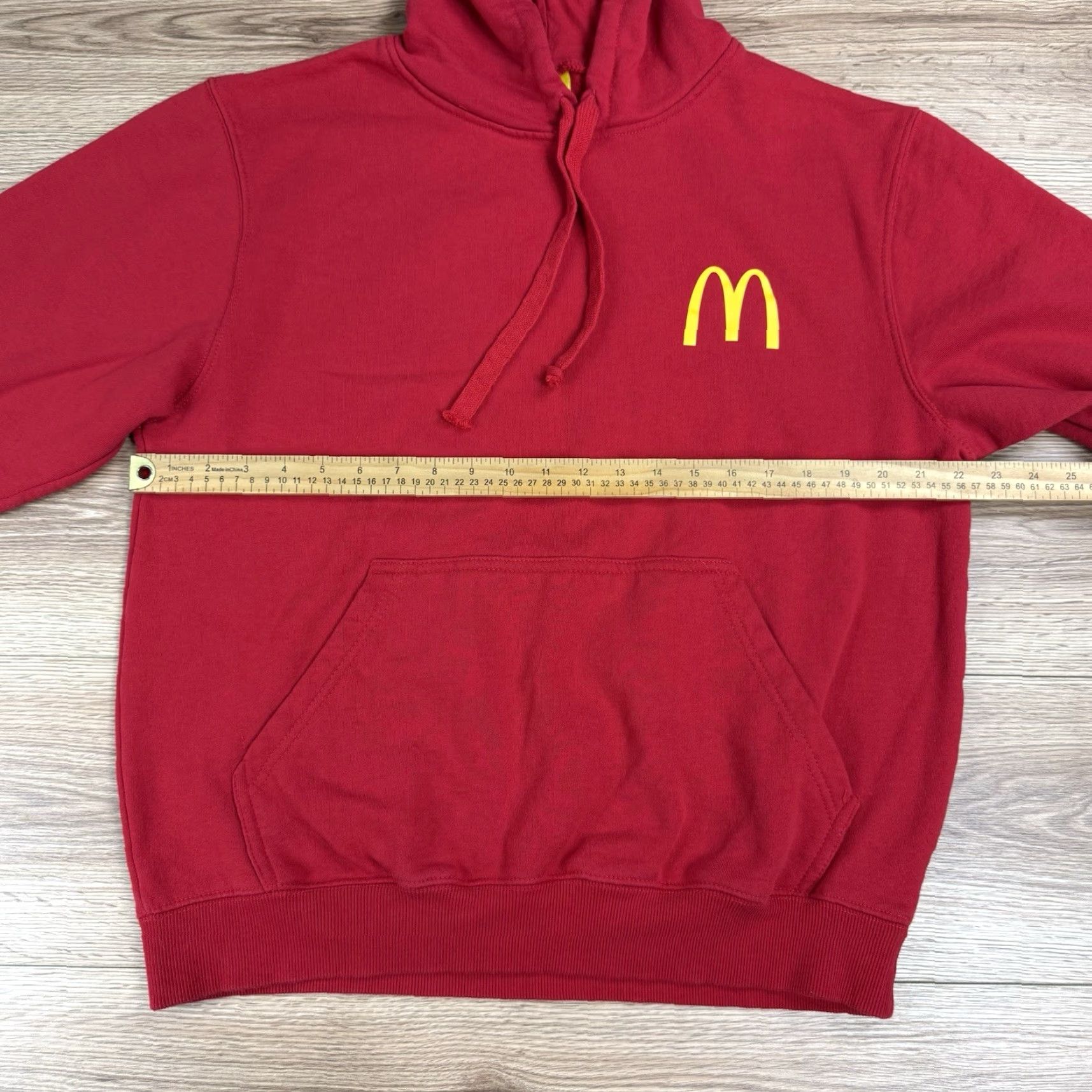 Vintage Sumey McDonald’s Red Hoodie Pullover Sweatshirt - XL Men - Hooded Graphic Print, Long Sleeve, Regular Size, Vintage? Size US XL / EU 56 / 4 - 6 Thumbnail