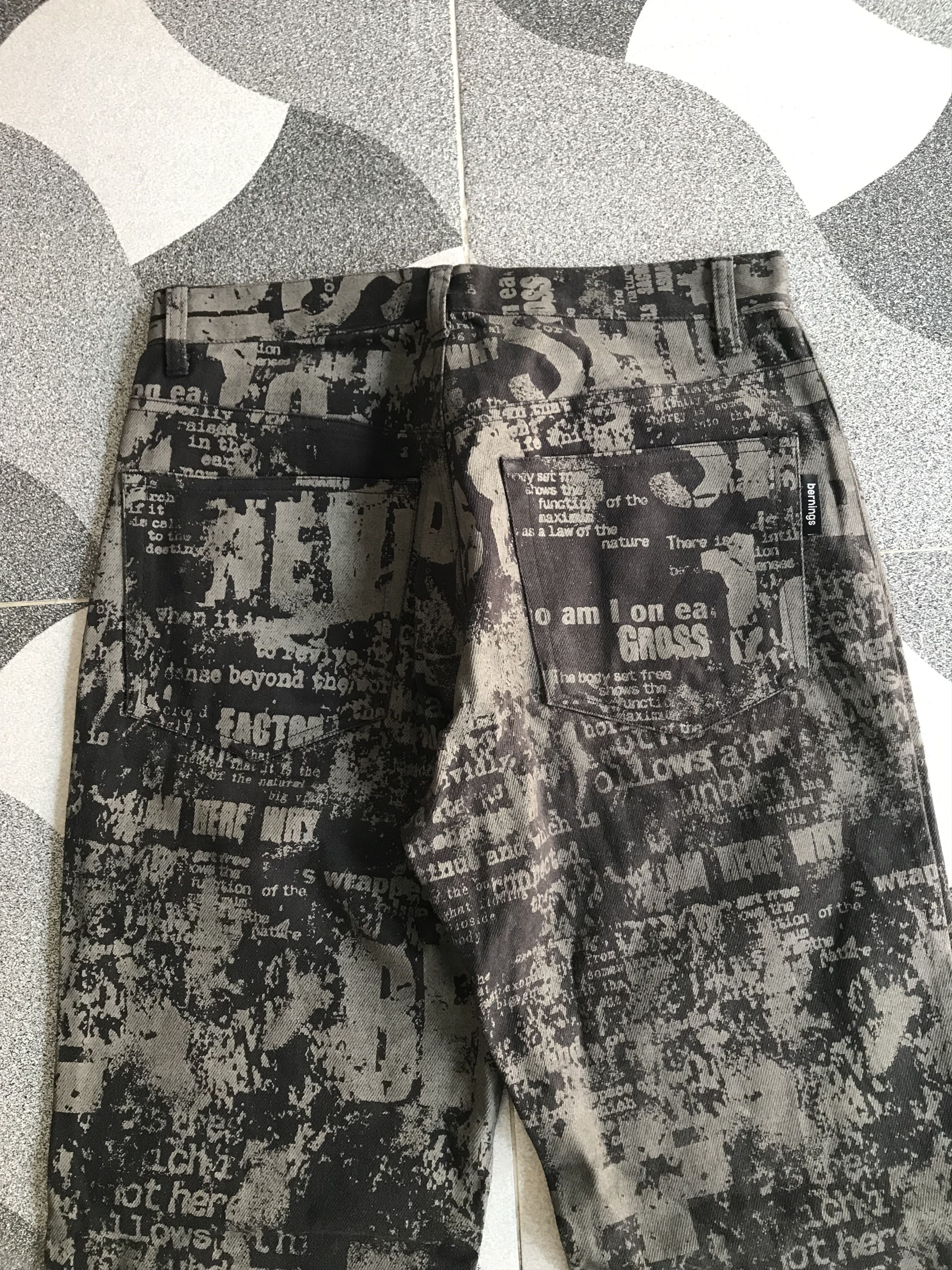 14th Addiction × 20471120 × Japanese Brand Y2K Berning-Sho Full Print Pants Size US 29 - 6 Thumbnail