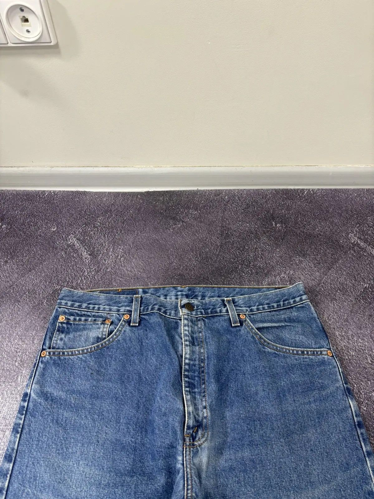 Levi's × Vintage Vintage 90s Levi's 521 American Blue Denim Baggy Jeans Size US 38 / EU 54 - 9 Thumbnail