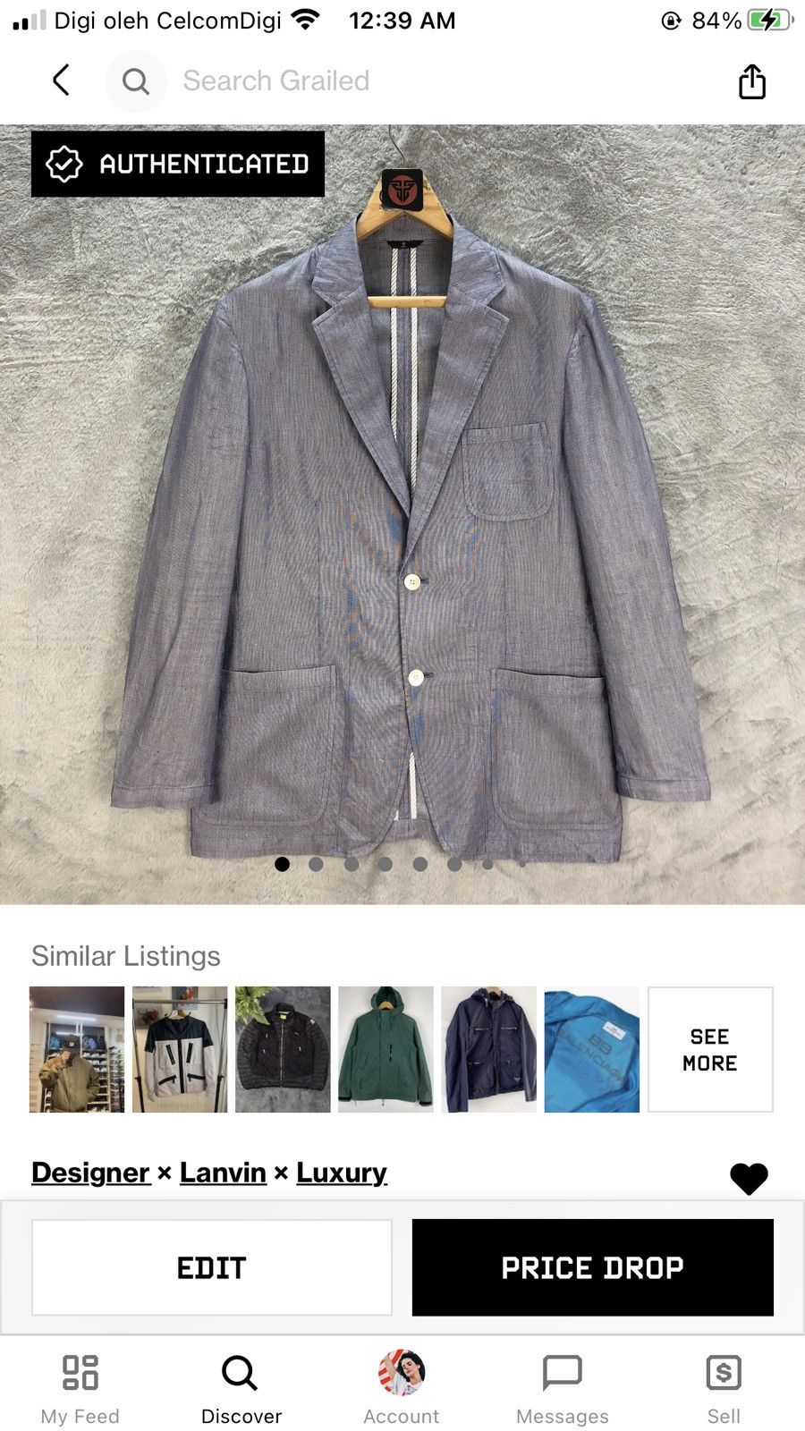 Lanvin LANVIN SUIT JACKET / BLAZER / CASUAL JACKET #6516-70 Size US M / EU 48-50 / 2 - 13 Thumbnail
